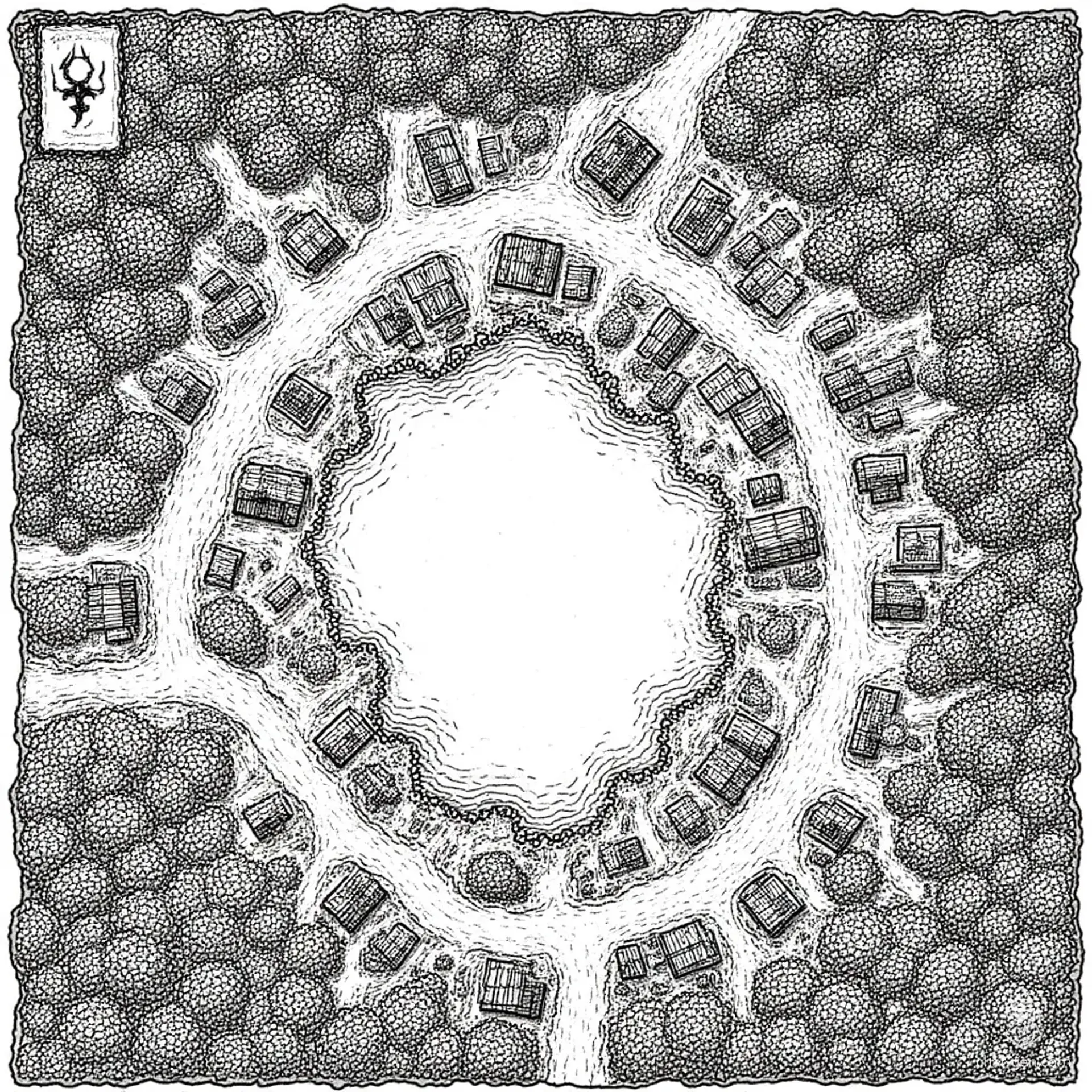 Duskwood Hollow - AI-generated fantasy Settlement