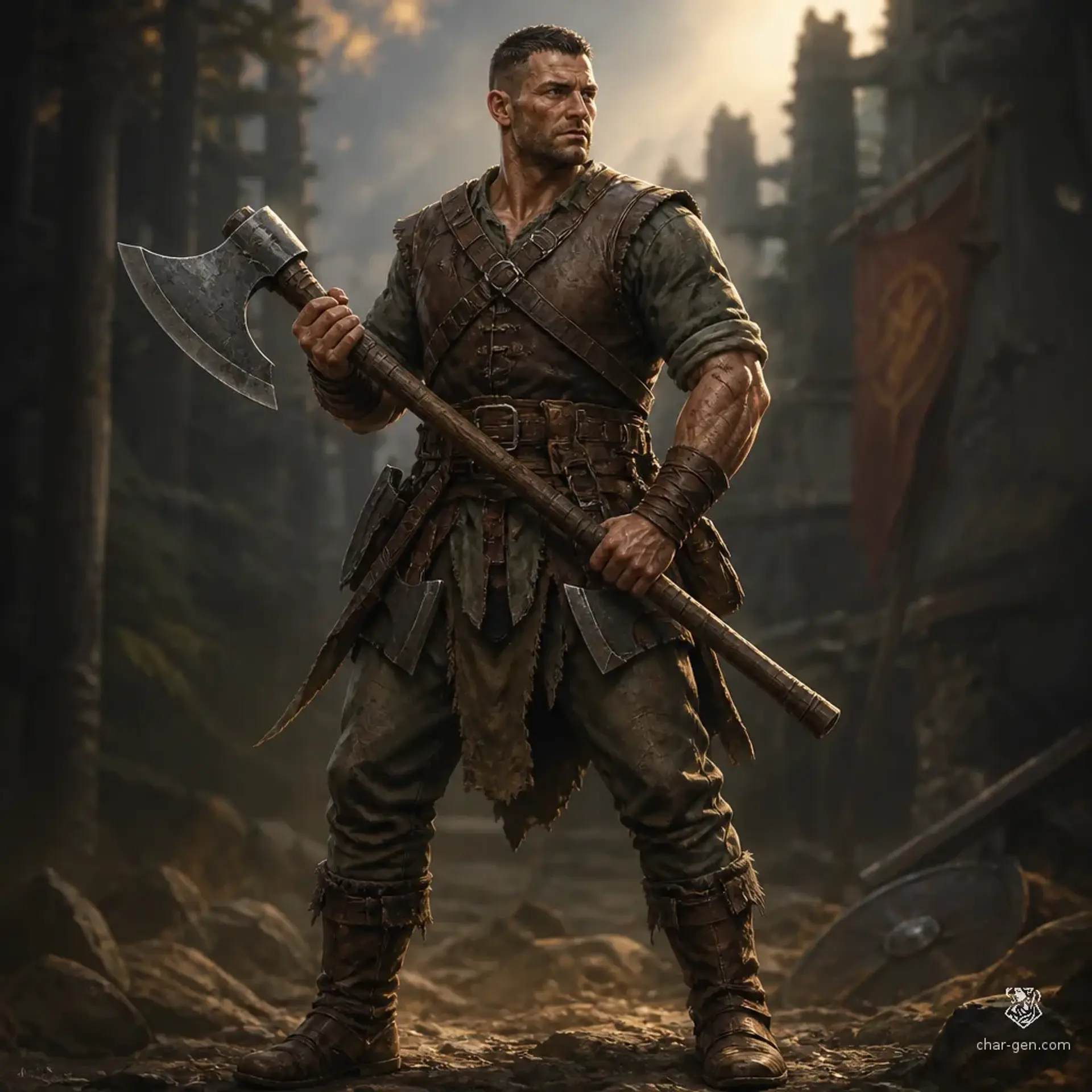 Talan Voss - AI-generated fantasy Character