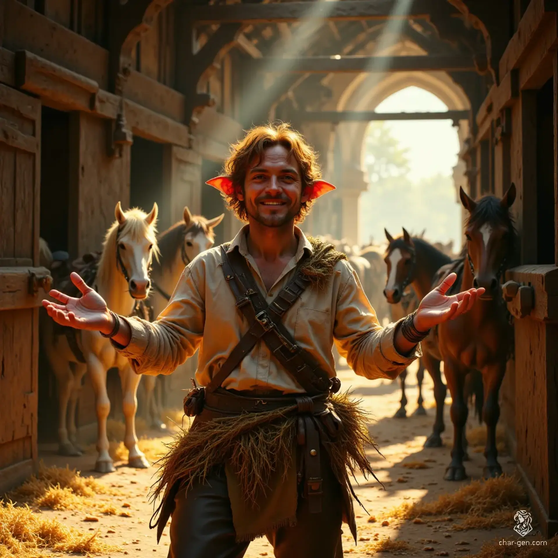 Kelven Kel Brist, a jovial halfling in his thirties, tirelessly tends to the horses of Amphail’s tavern patrons. With a knack for gossip and a heart full of pride for his hometown, he’s the go-to source for local news and camaraderie.