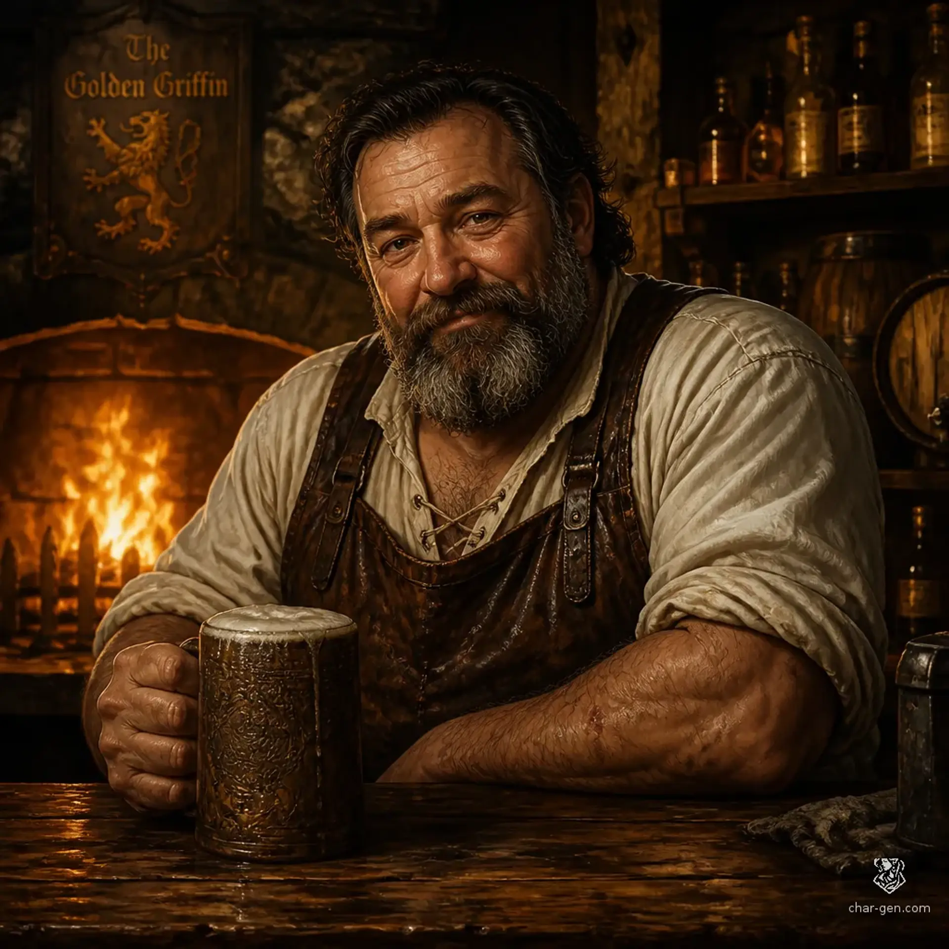 The Wayfarer's Hearth - AI-generated fantasy Tavern