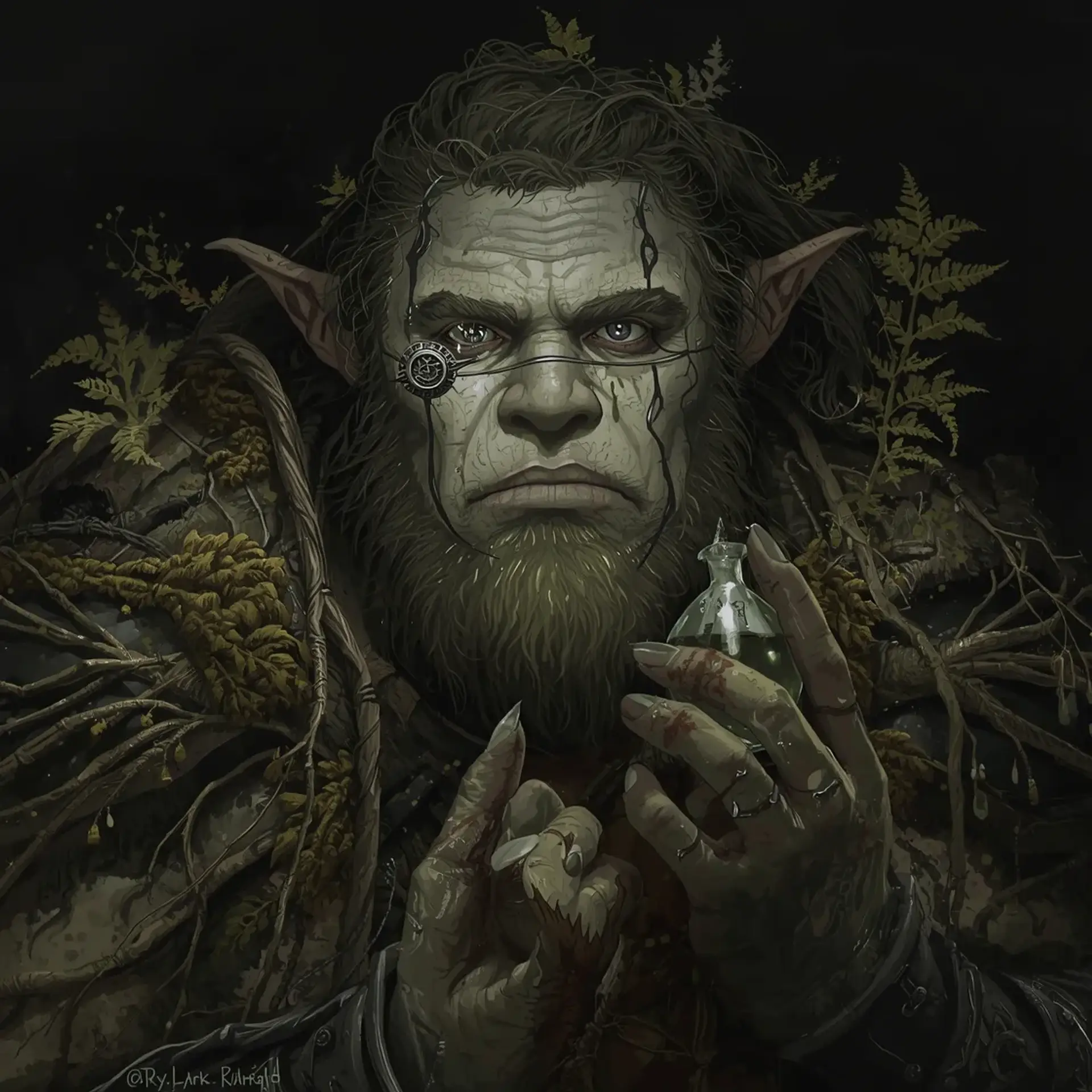 Thistle Under Stone - AI-generated fantasy NPC