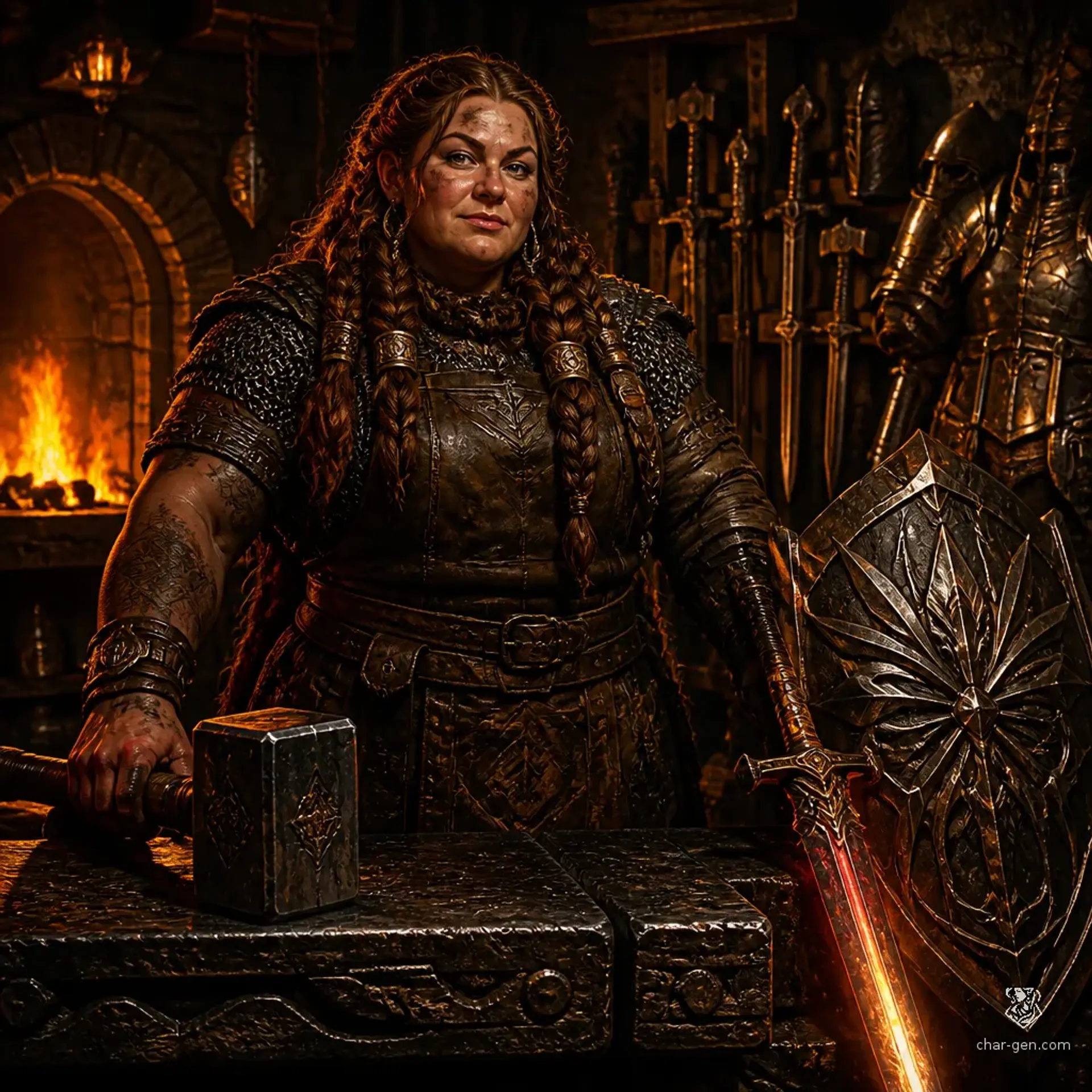 Hruna Deepforge - AI-generated fantasy NPC
