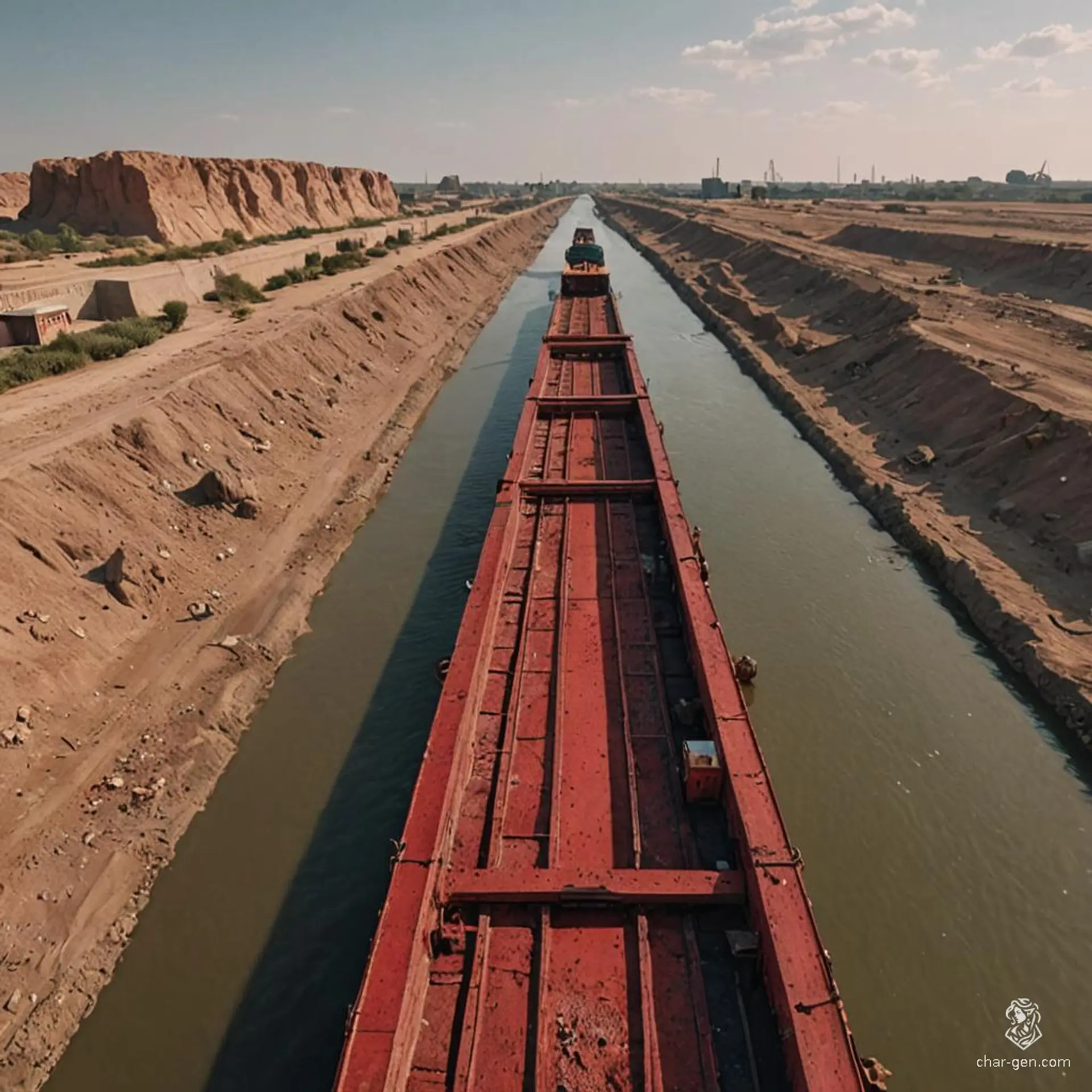 Drifting along the River Styx, the barren banks reveal cracked earth and lifeless stone, while a deep crimson sky rains meteors like fiery tears. The dark, toxic waters swirl ominously, reflecting the hellish landscape, an eerie testament to the desolation of Avernus.