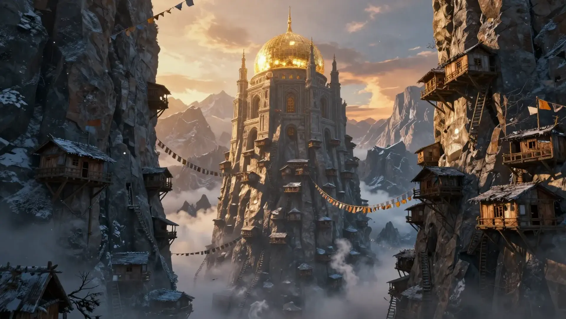Sanctum of High Wind - AI-generated fantasy Settlement