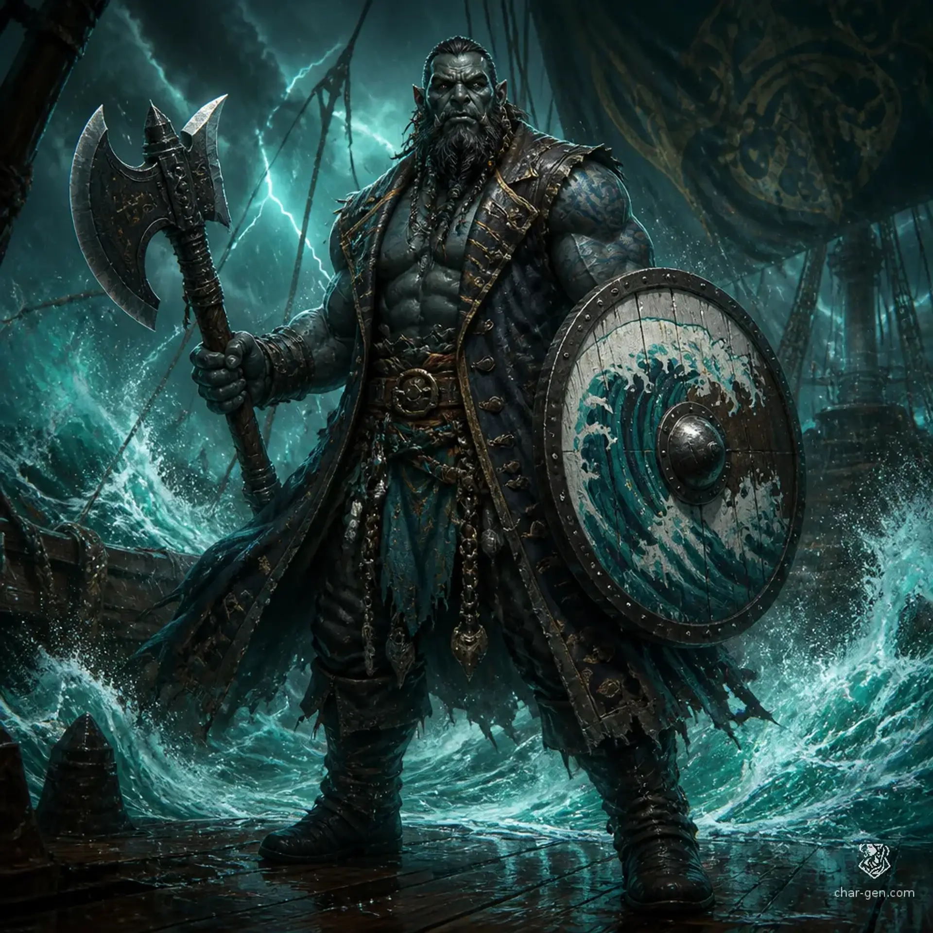 Brannik Tidebreaker - AI-generated fantasy Character