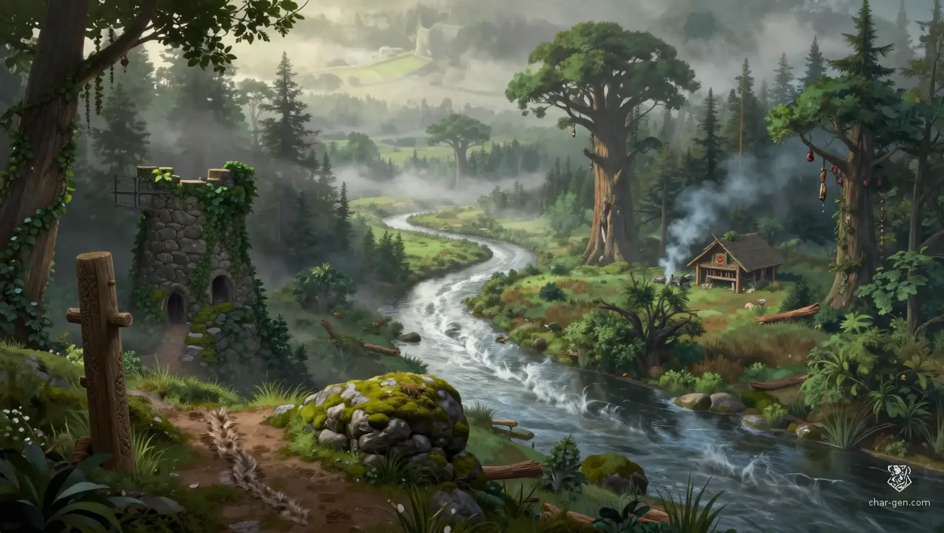 Moonclaw Homeland - AI-generated fantasy Region