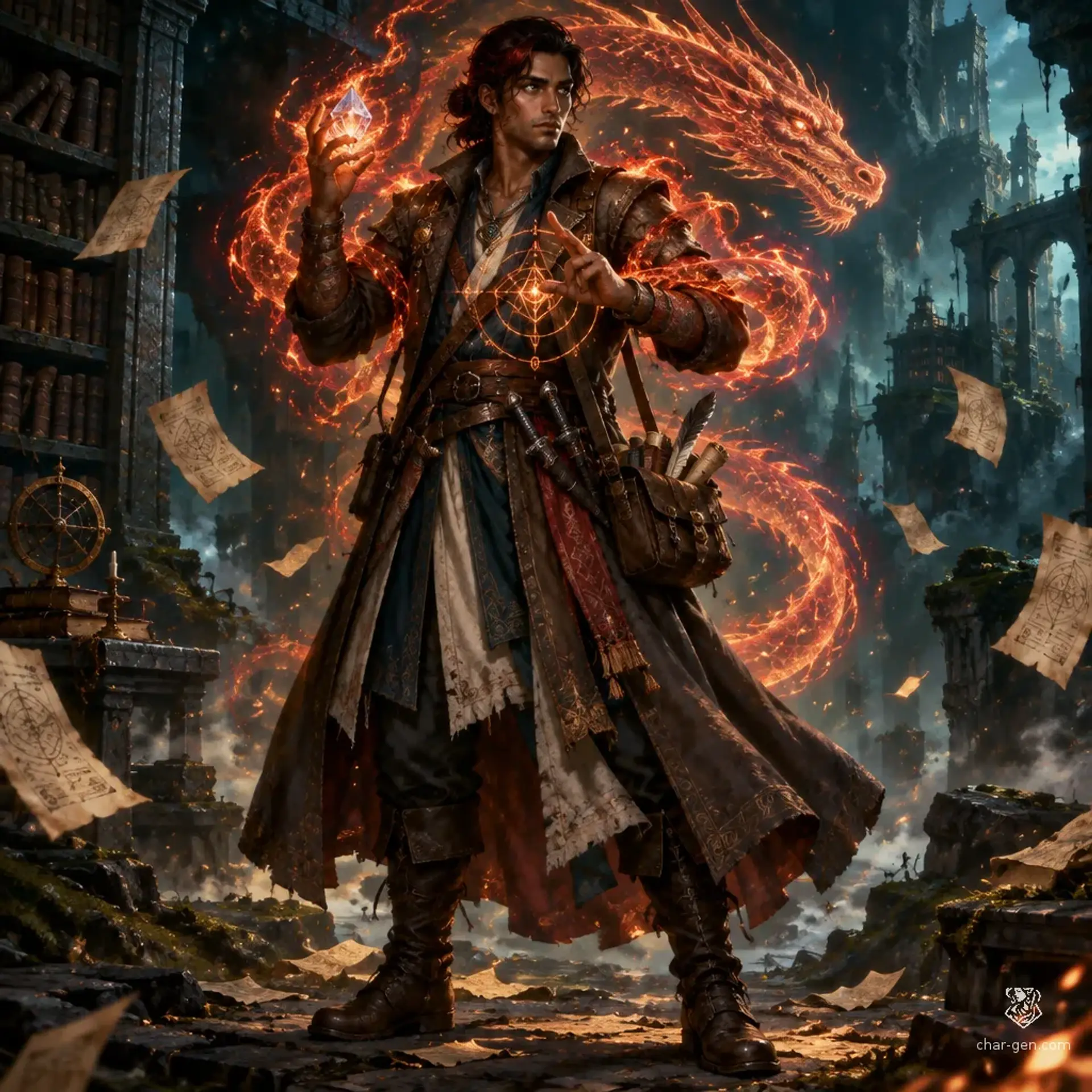 Michael Spellweaver - AI-generated fantasy Character