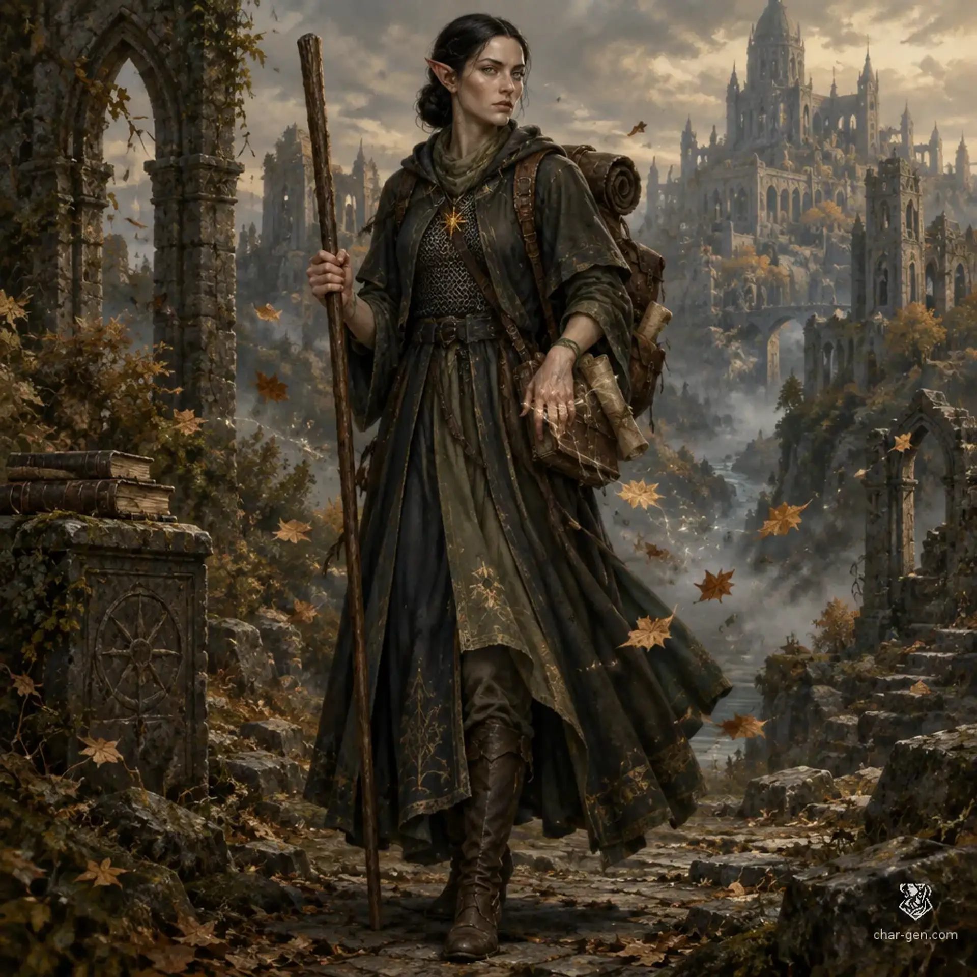 Selneth Vask - AI-generated fantasy Character