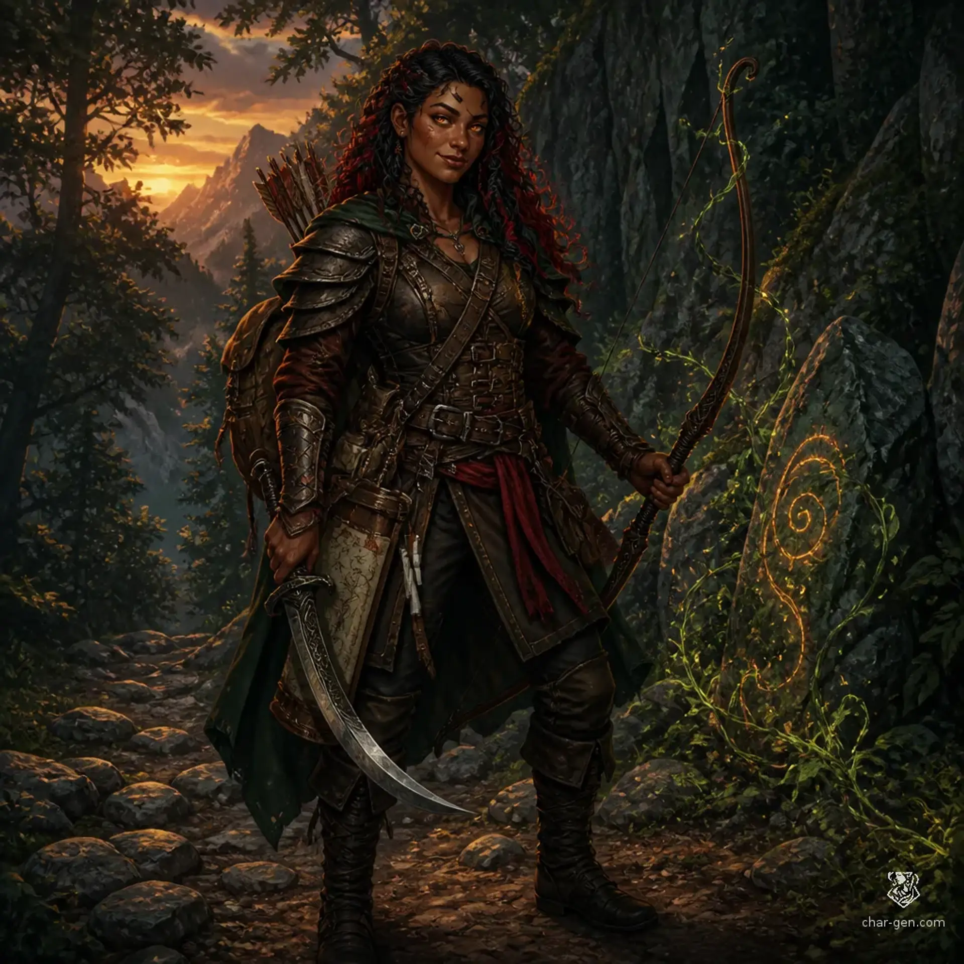 Nino Kharadze - AI-generated fantasy Character