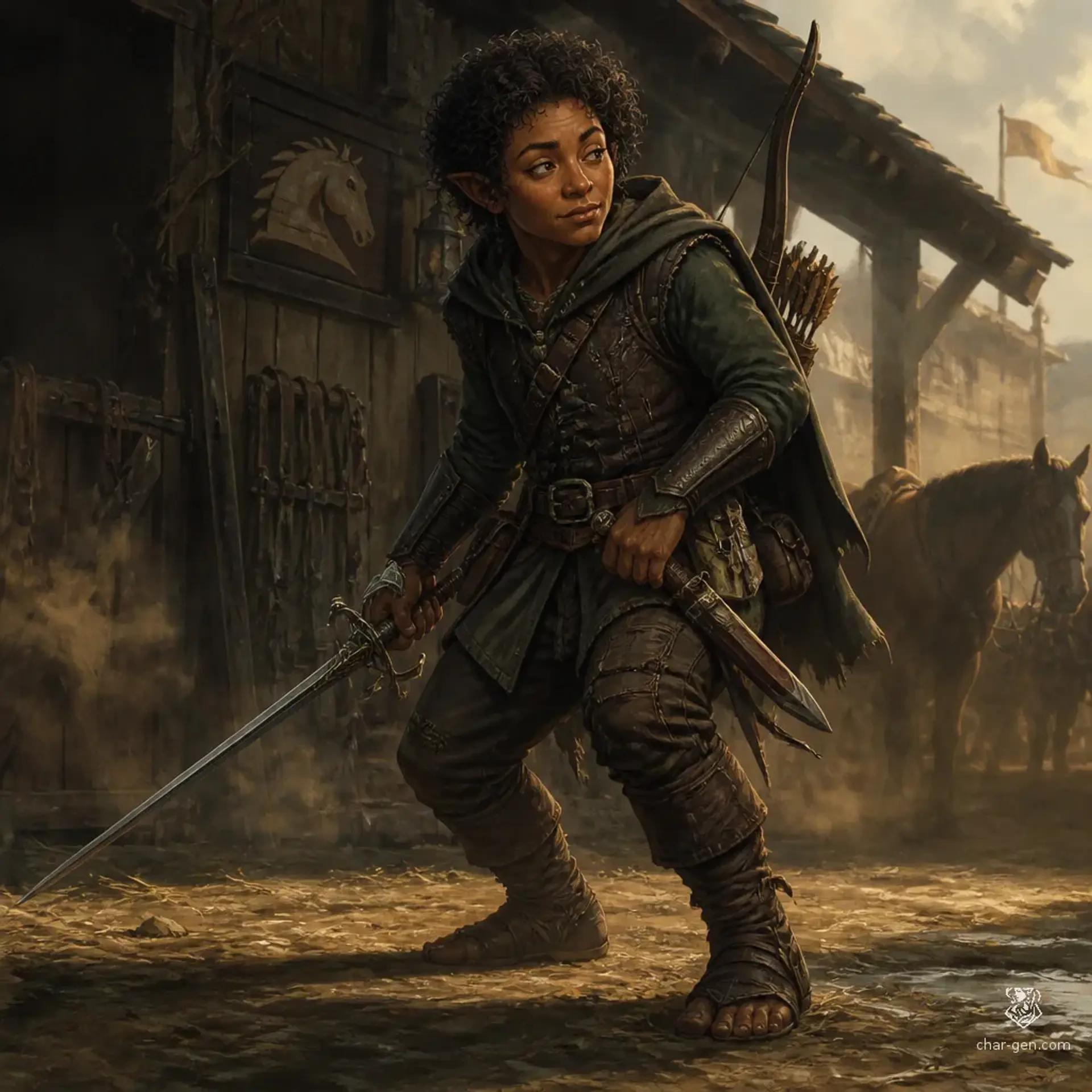 Tavi Ajani - AI-generated fantasy Character