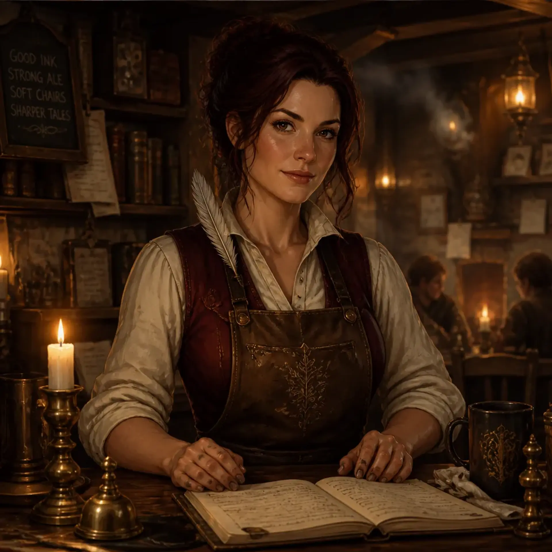 The Wick and Quill - AI-generated fantasy Tavern