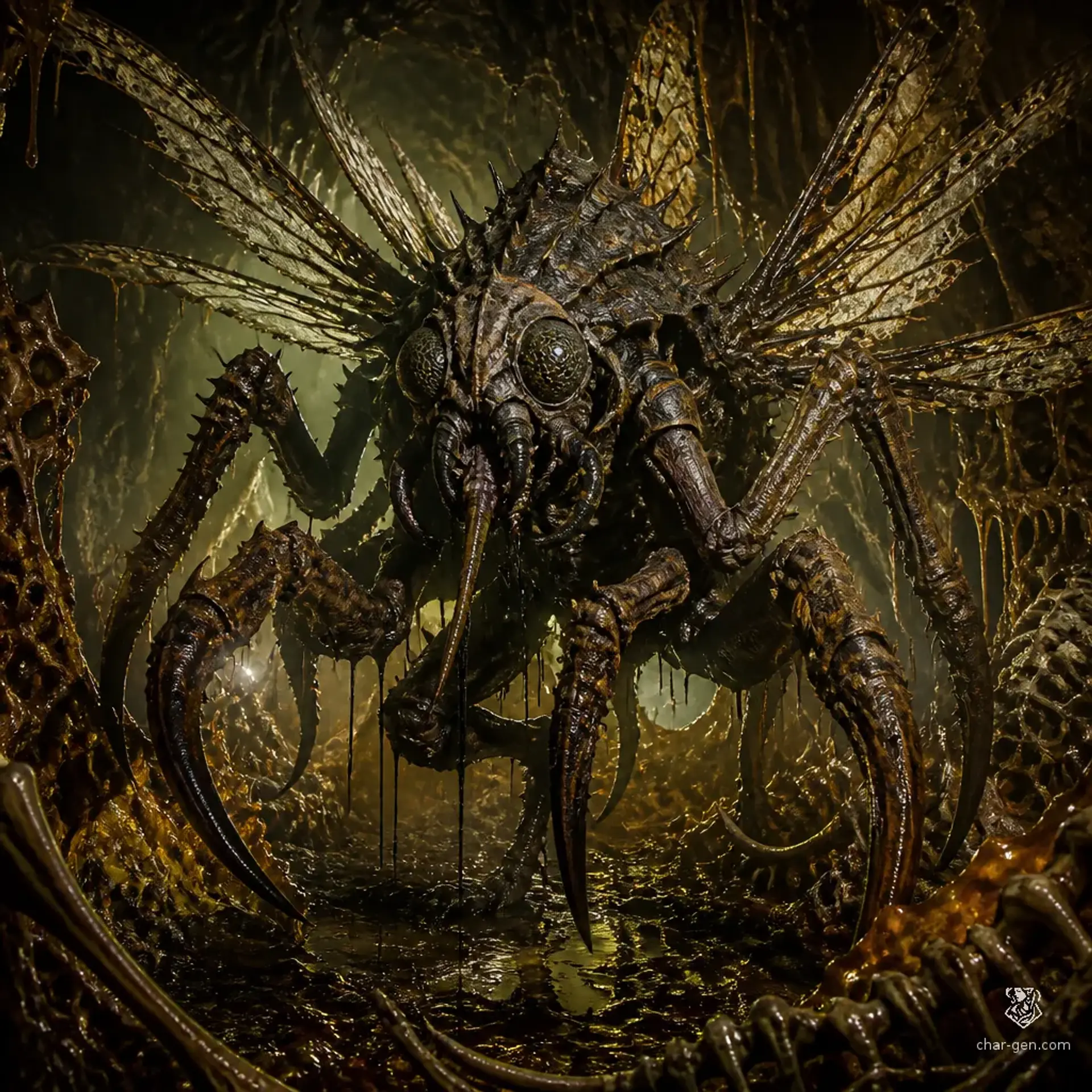 Xix'Rith the Hive-Singer - AI-generated fantasy Monster