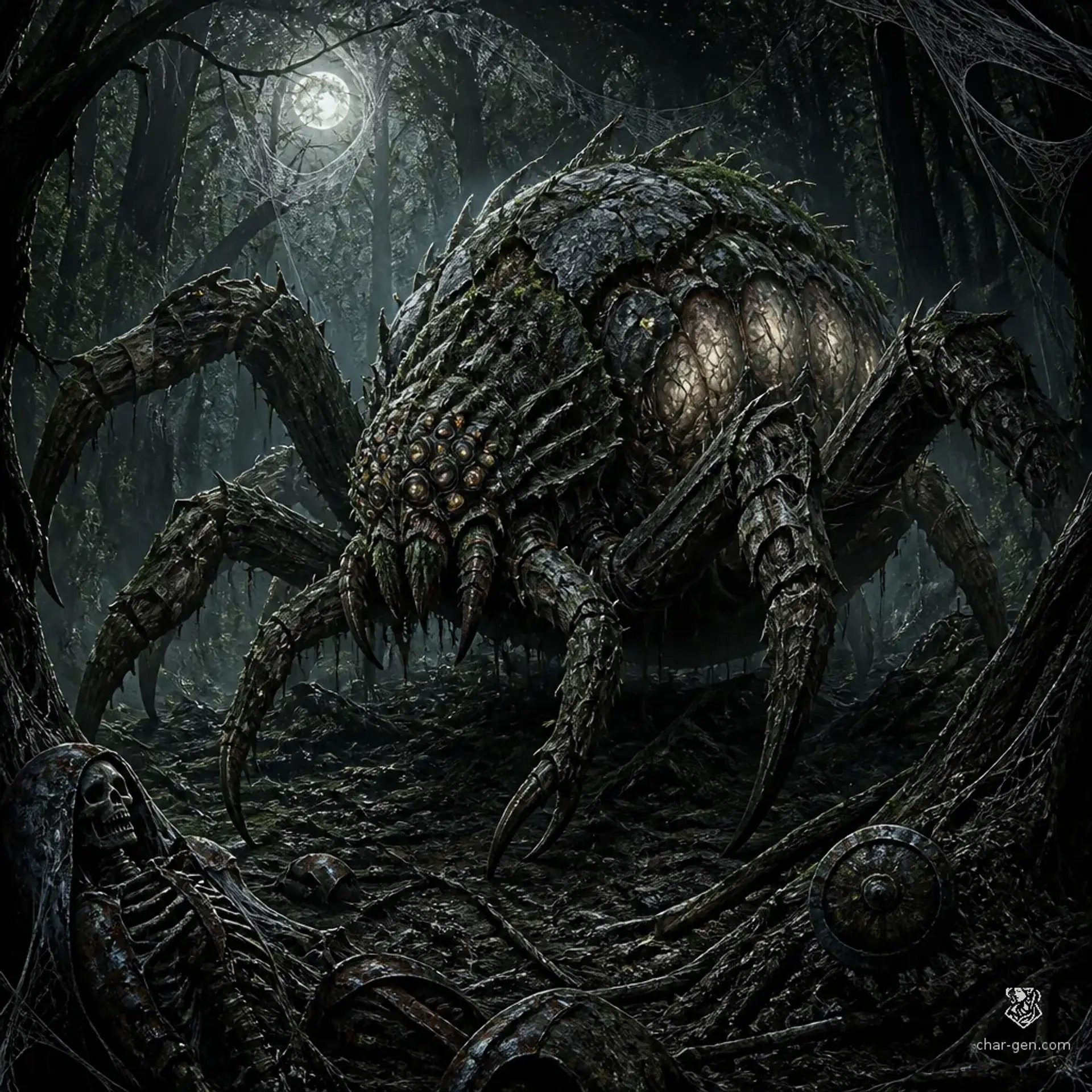 Whispering Spider Brute - AI-generated fantasy Monster