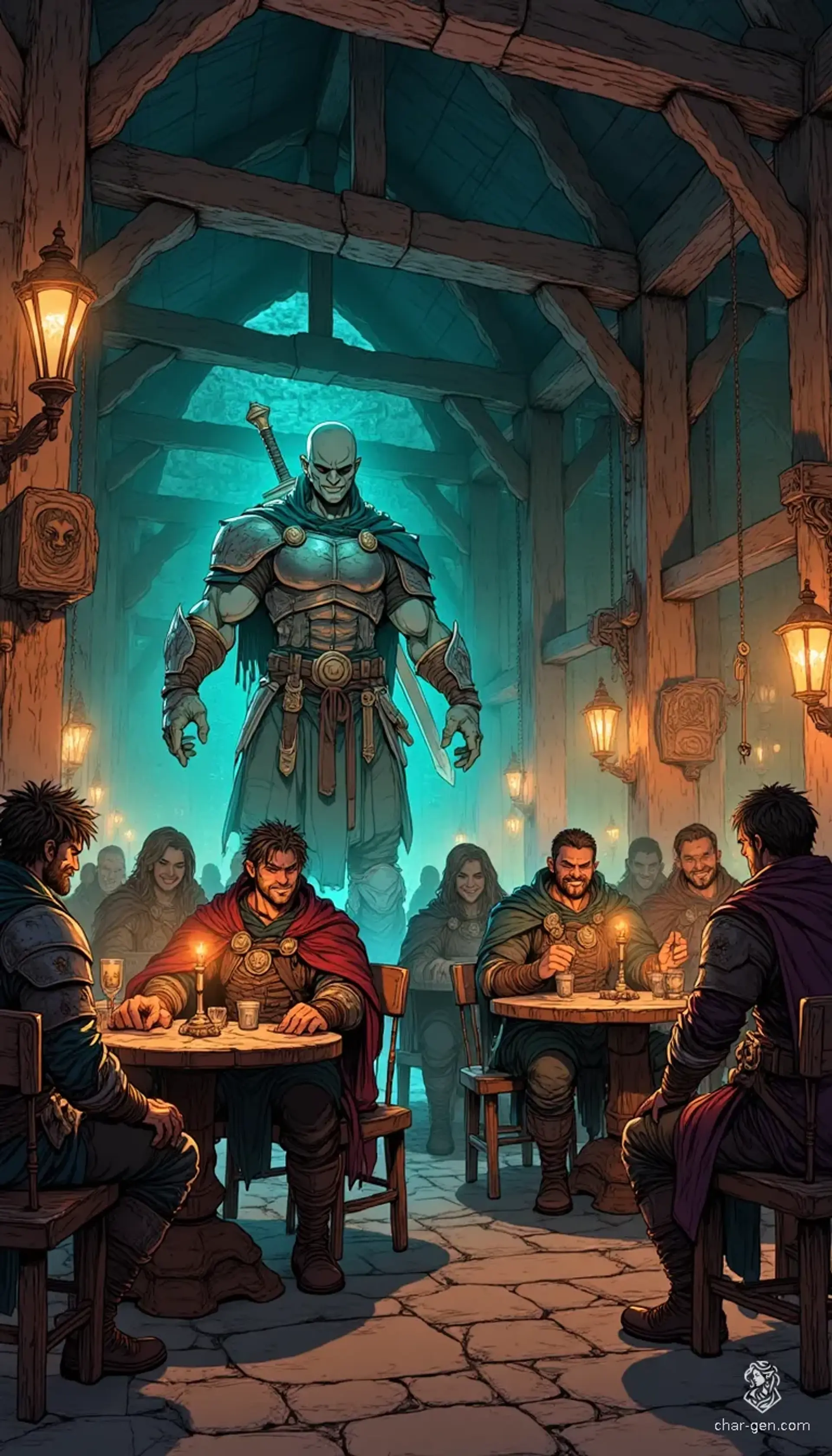 The Battlefield Brawl - AI-generated fantasy Tavern