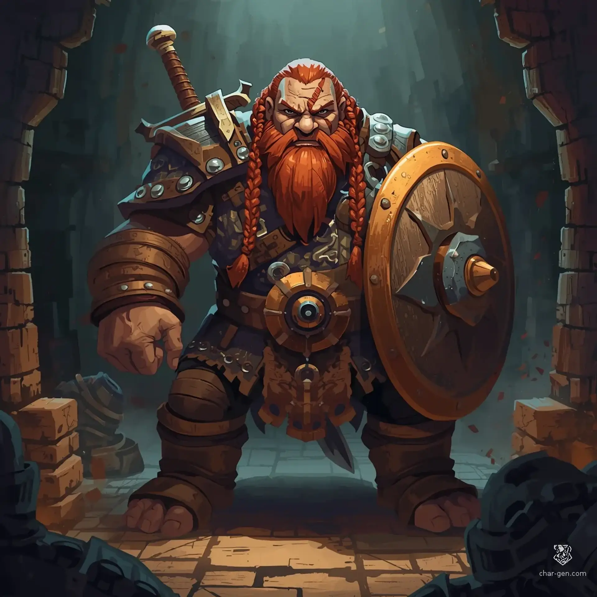 Brogan Stoutheart - AI-generated fantasy Character