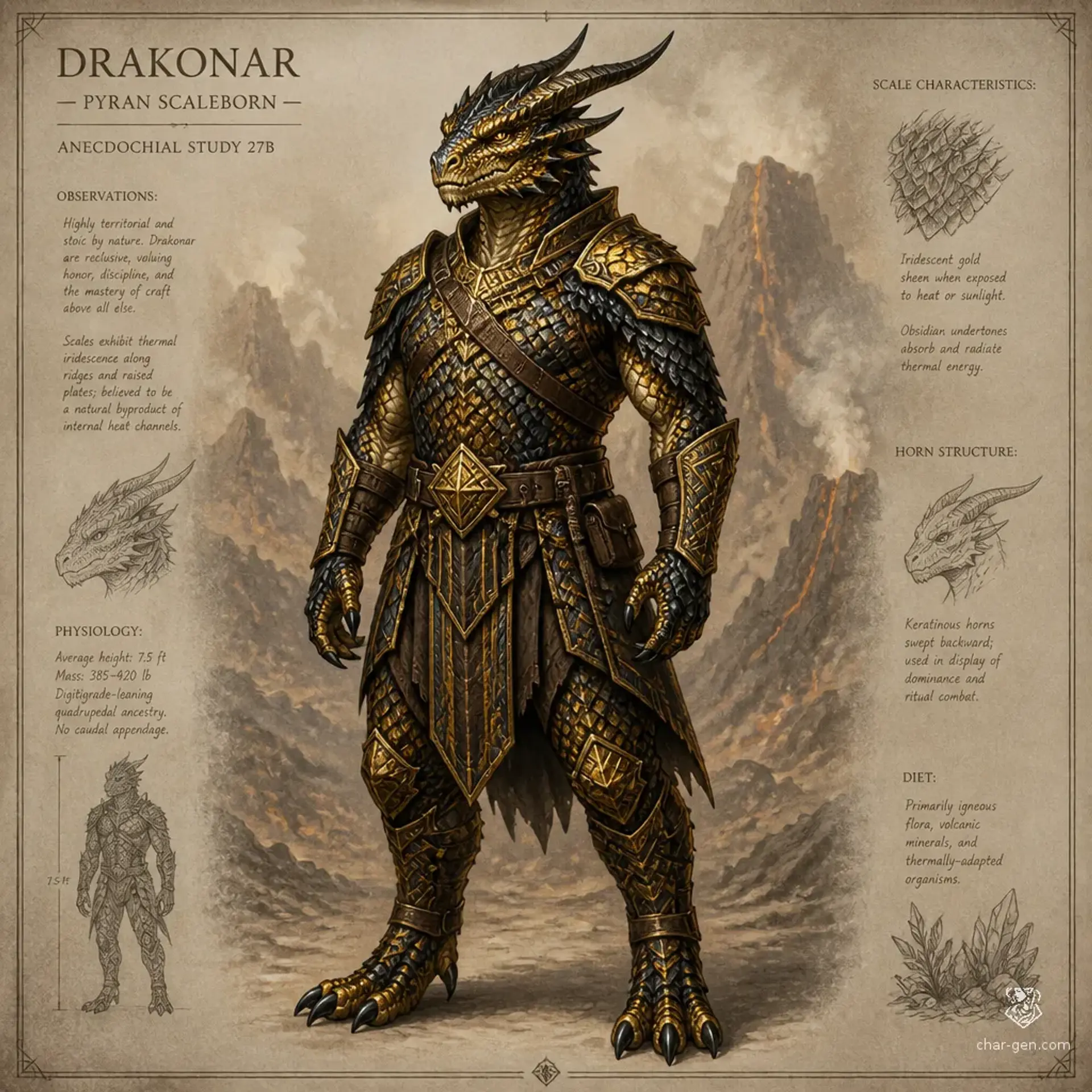 Drakescale Ascendant - AI-generated fantasy Species