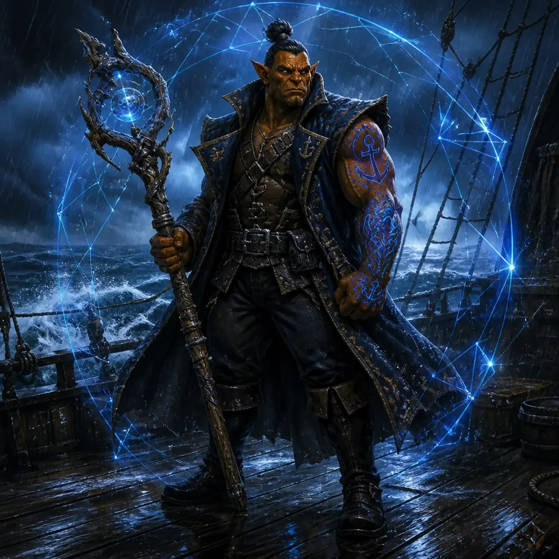 Vrax Iron-Seam Ghal - AI-generated fantasy Character