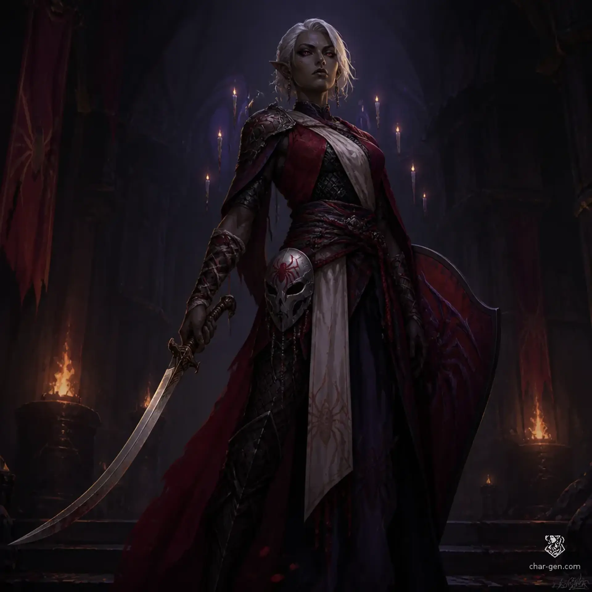 Malice Travra - AI-generated fantasy Character