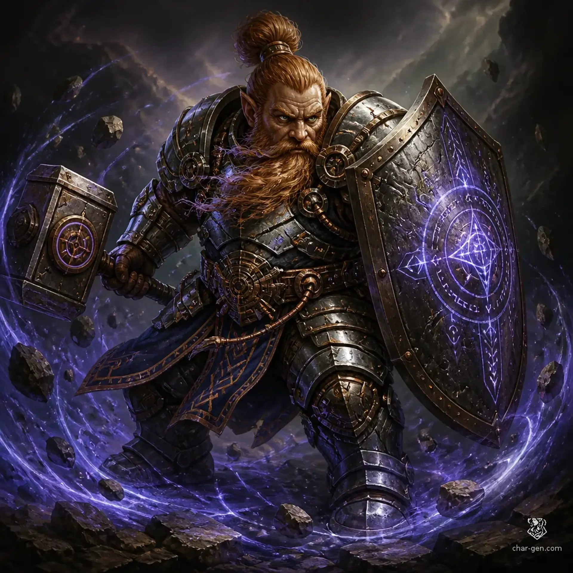 Kabbik Heavy-Heart Glitterstone - AI-generated fantasy Character
