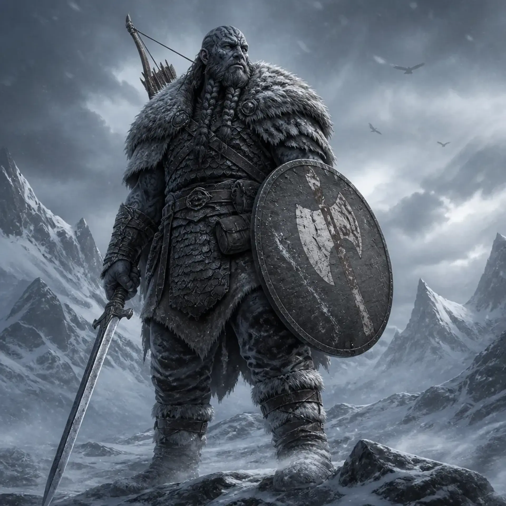 Skari Frost-Bite - AI-generated fantasy Character