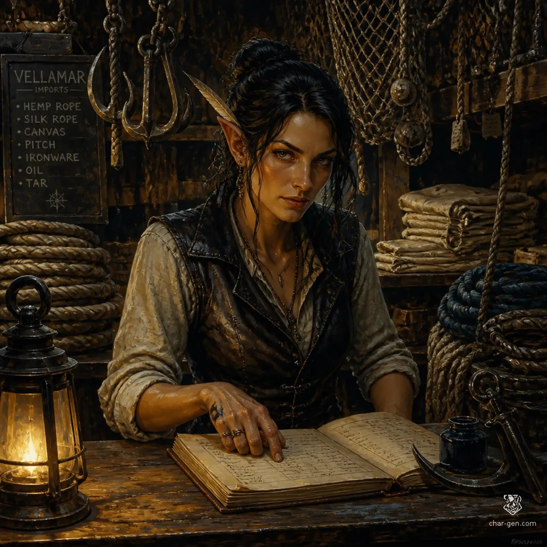 Thalassa’s Cordage & Sail - AI-generated fantasy Shop
