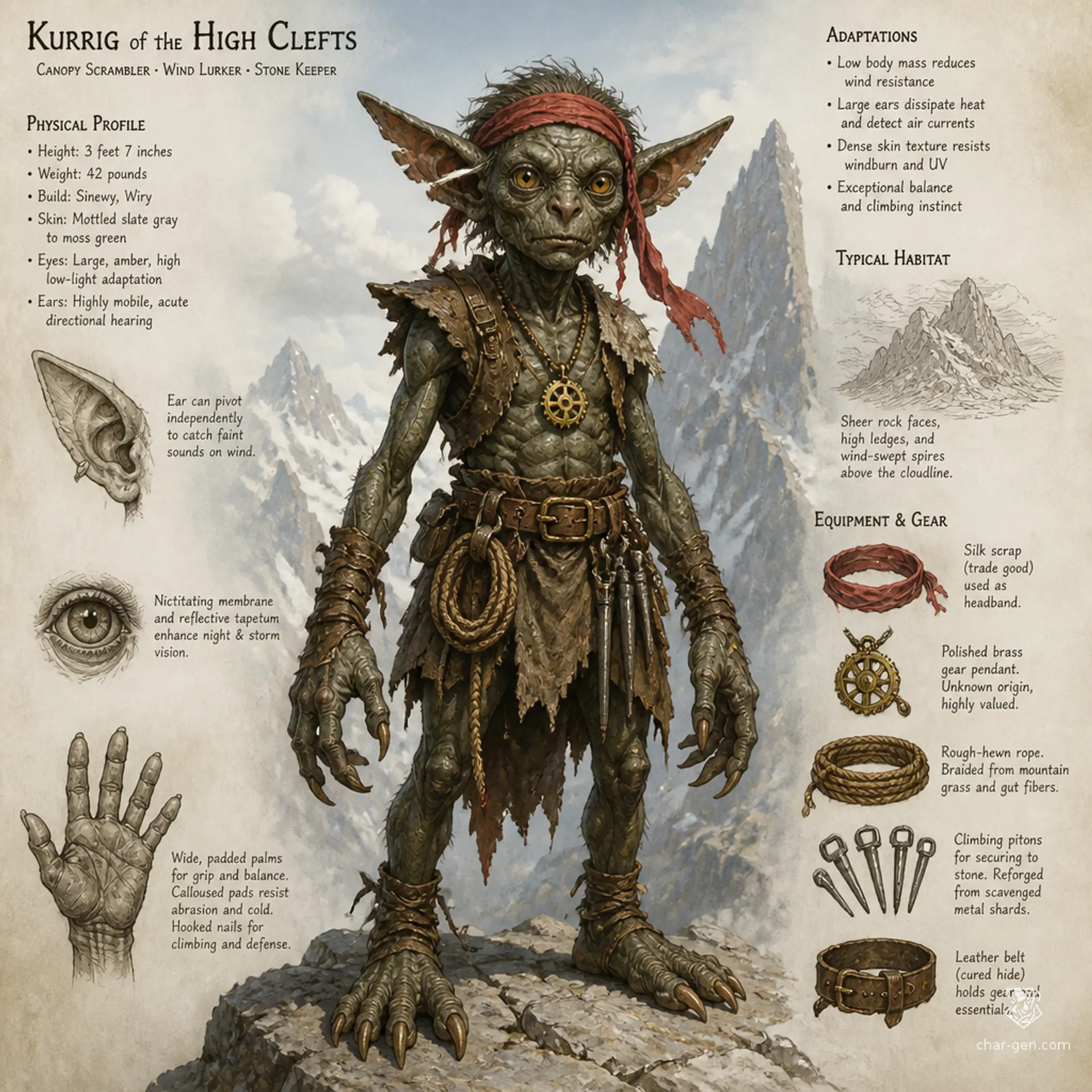 Crag-Goblin - AI-generated fantasy Species