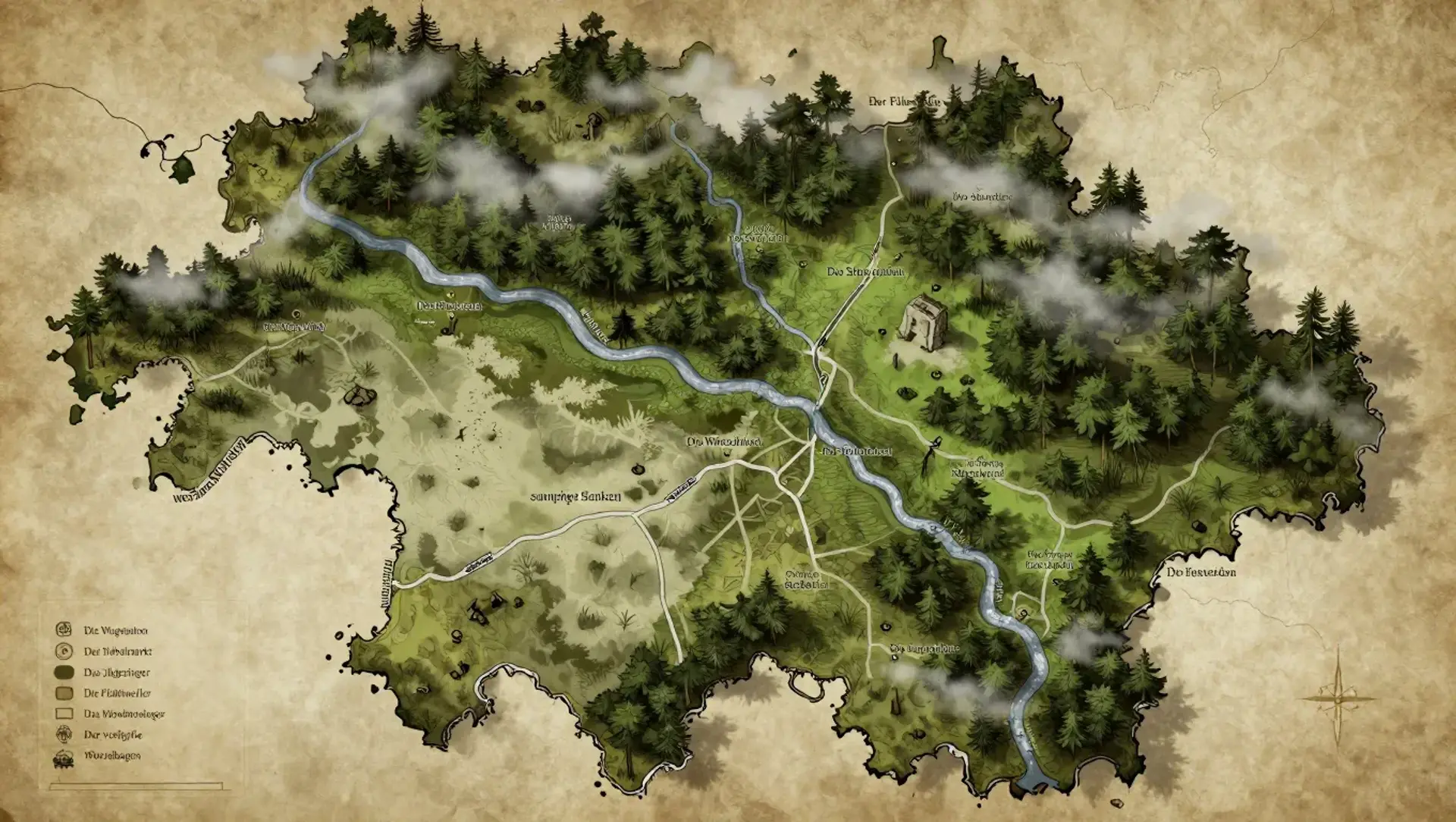 Der Flüsterhain - AI-generated fantasy Region