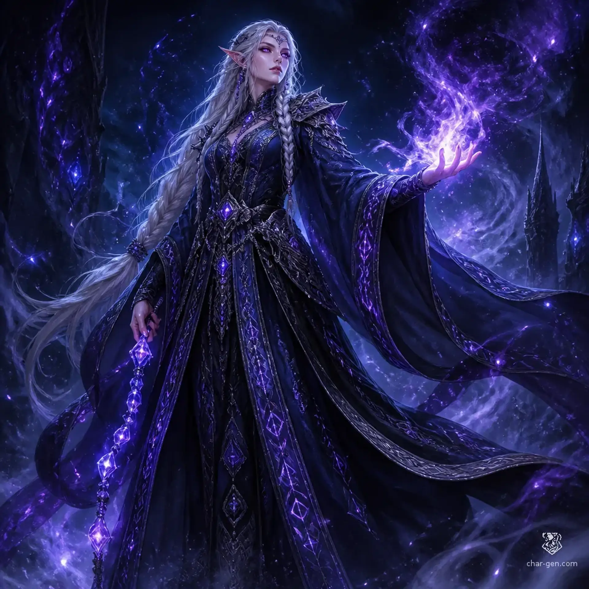 Lyrahel Moonweaver - AI-generated fantasy Character