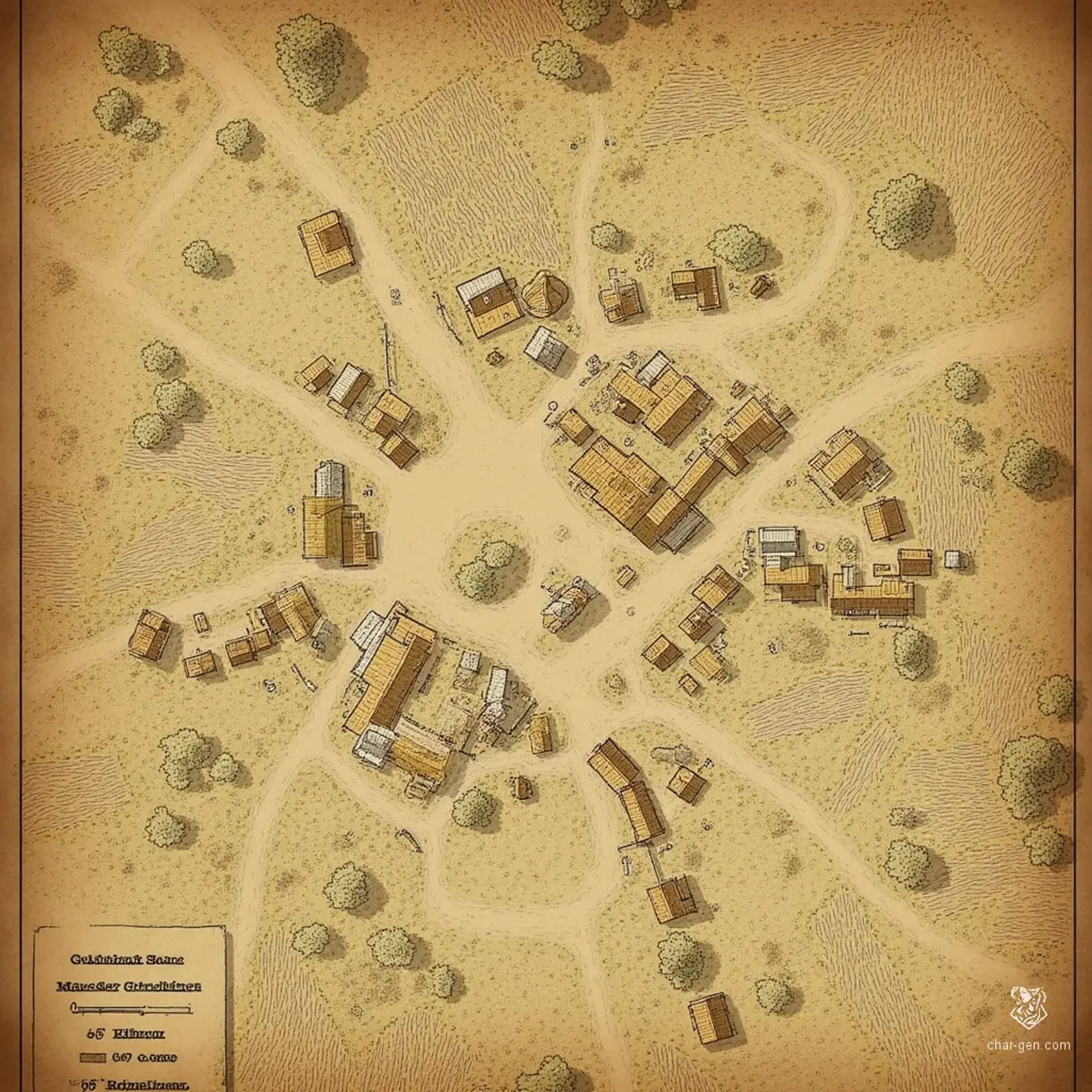 North Vale - AI-generated fantasy Settlement