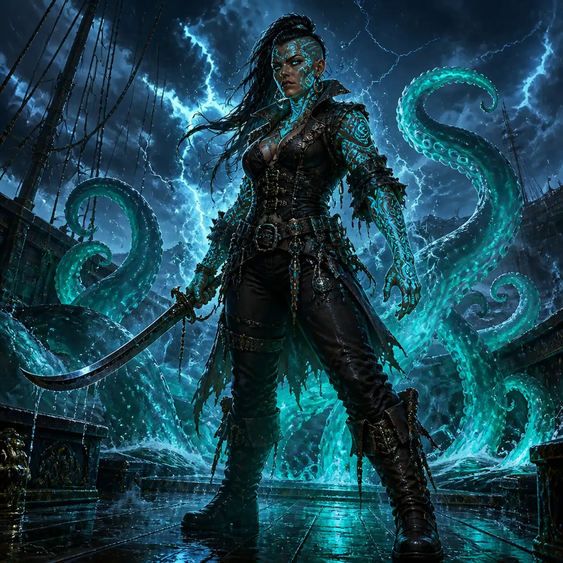 Captain Elara Vane - AI-generated fantasy Character