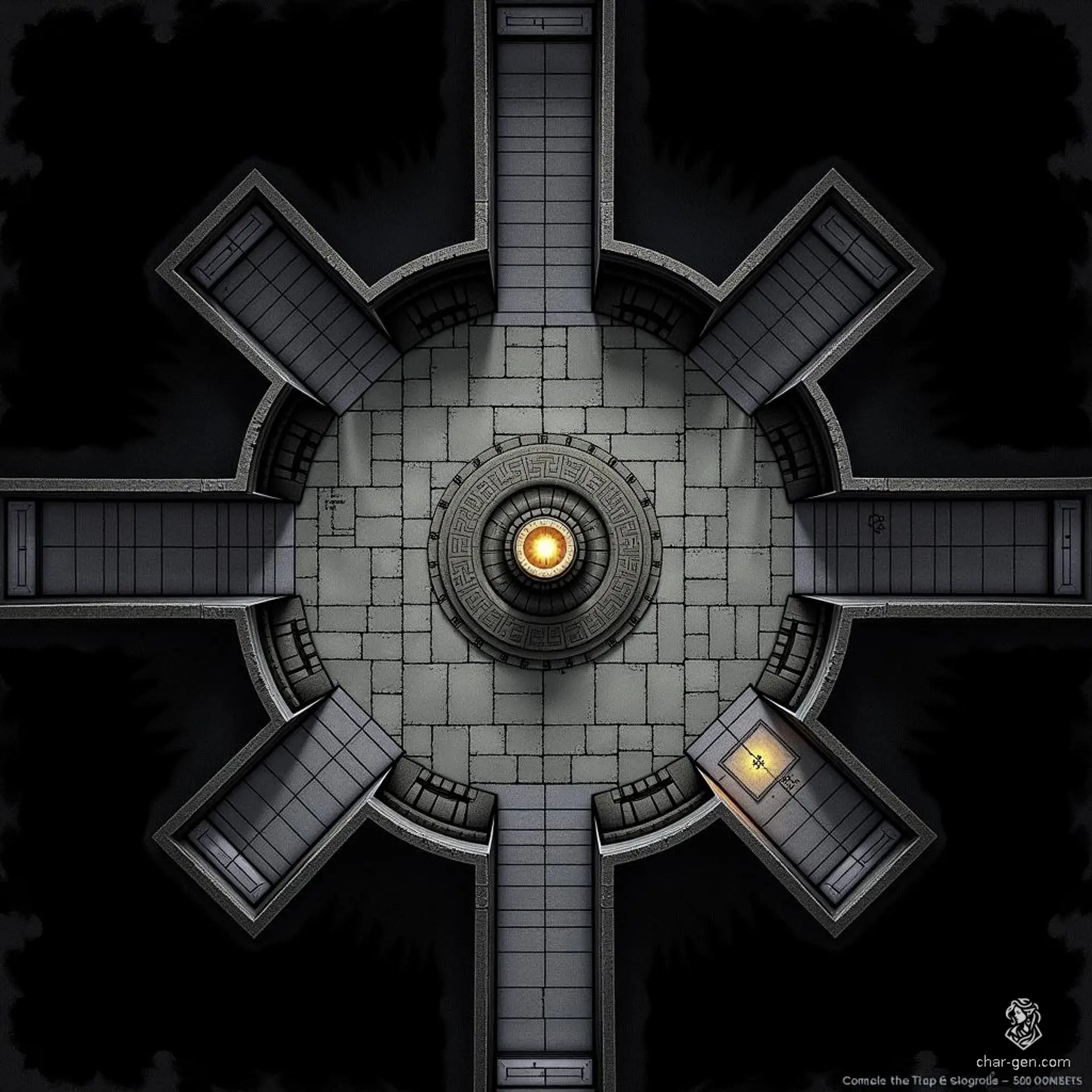 Nestled within a forgotten forest, this ancient temple is divided into five ominous rooms, each a labyrinth of shadows and secrets. Dark stone walls are etched with cryptic runes, while hidden traps lurk in every corner. Eerie whispers echo through the halls, hinting at lost treasures and lurking horrors.