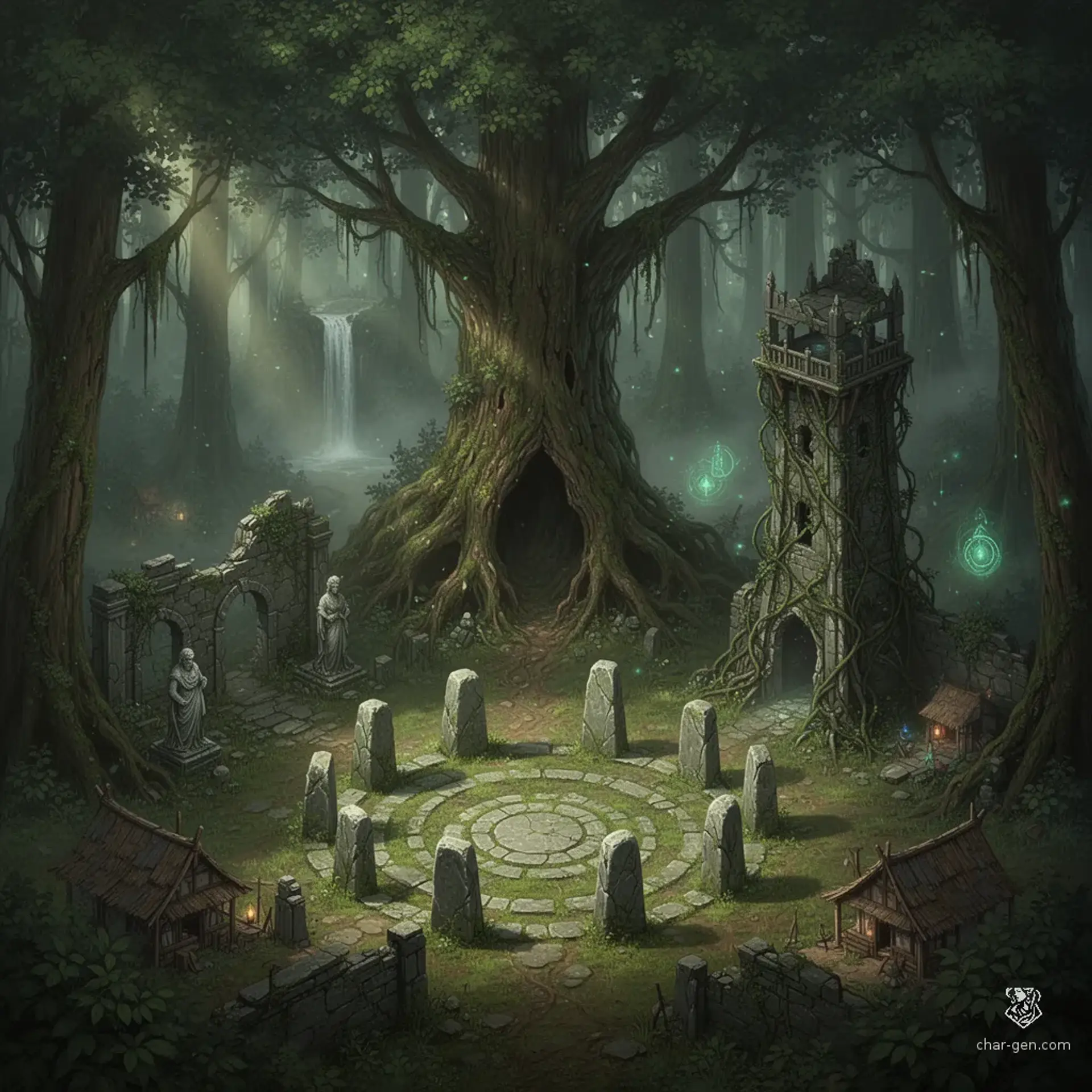 The Verdant Veil - AI-generated fantasy Region