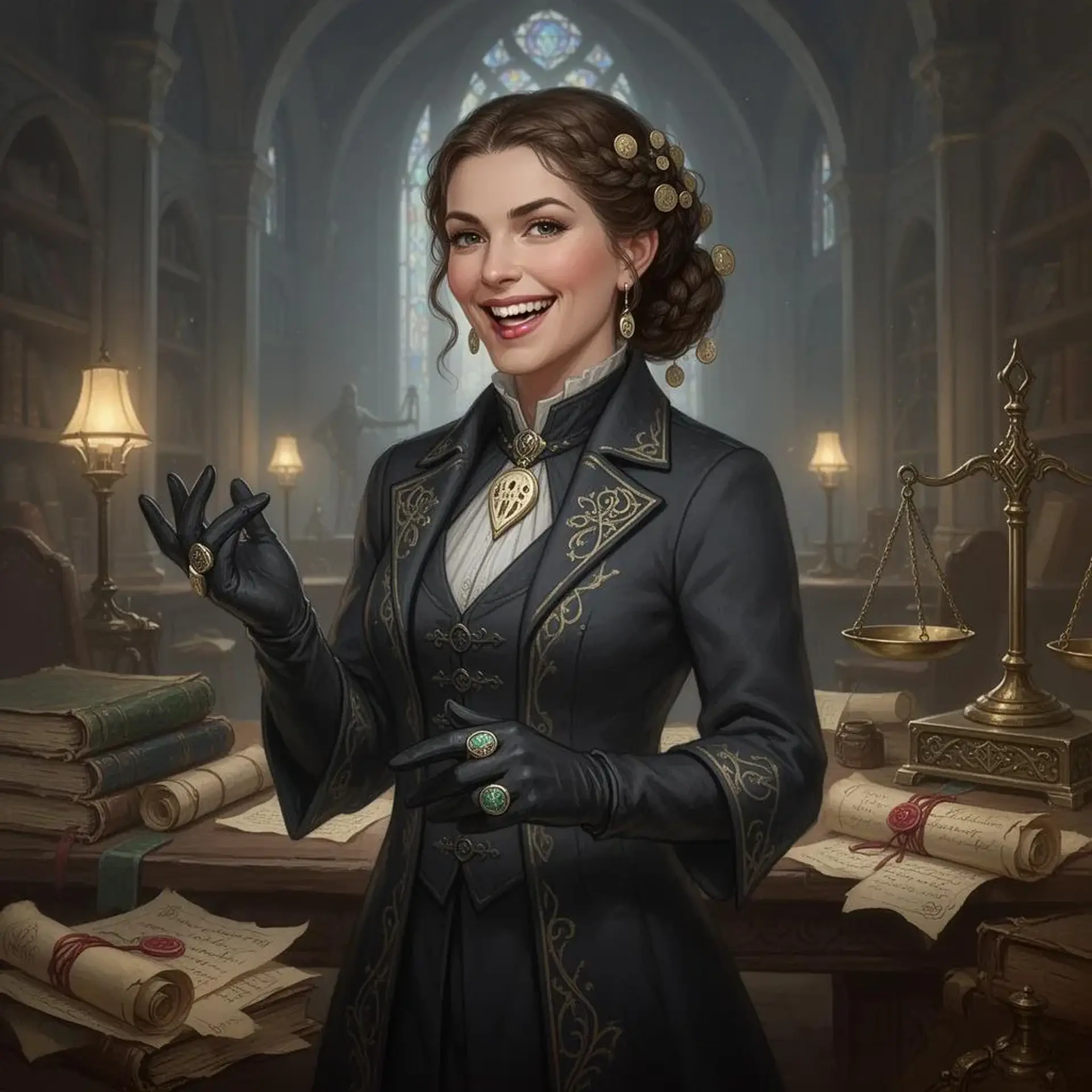 Lady Avenne Corvish - AI-generated fantasy NPC