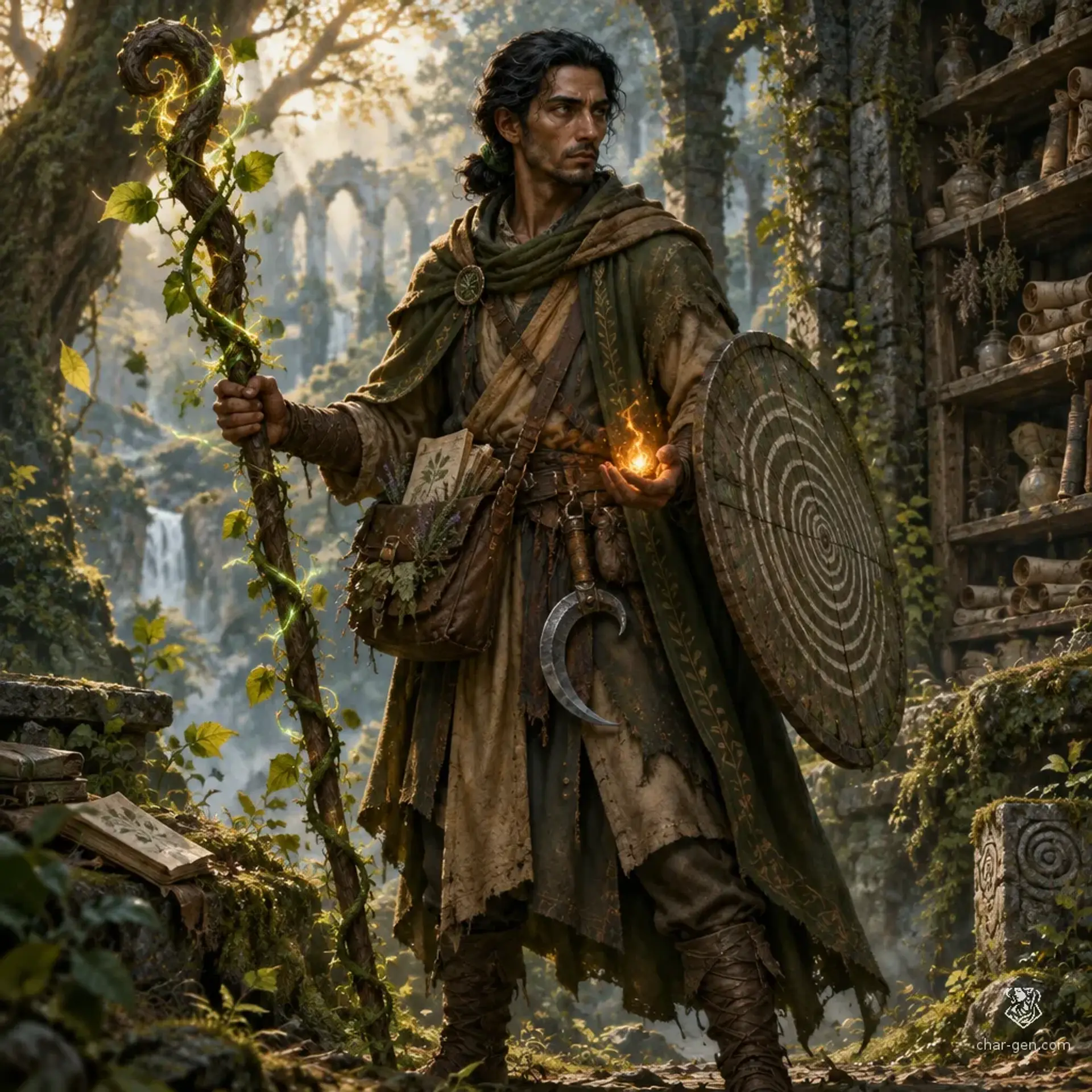 Qasrin Veldr - AI-generated fantasy Character