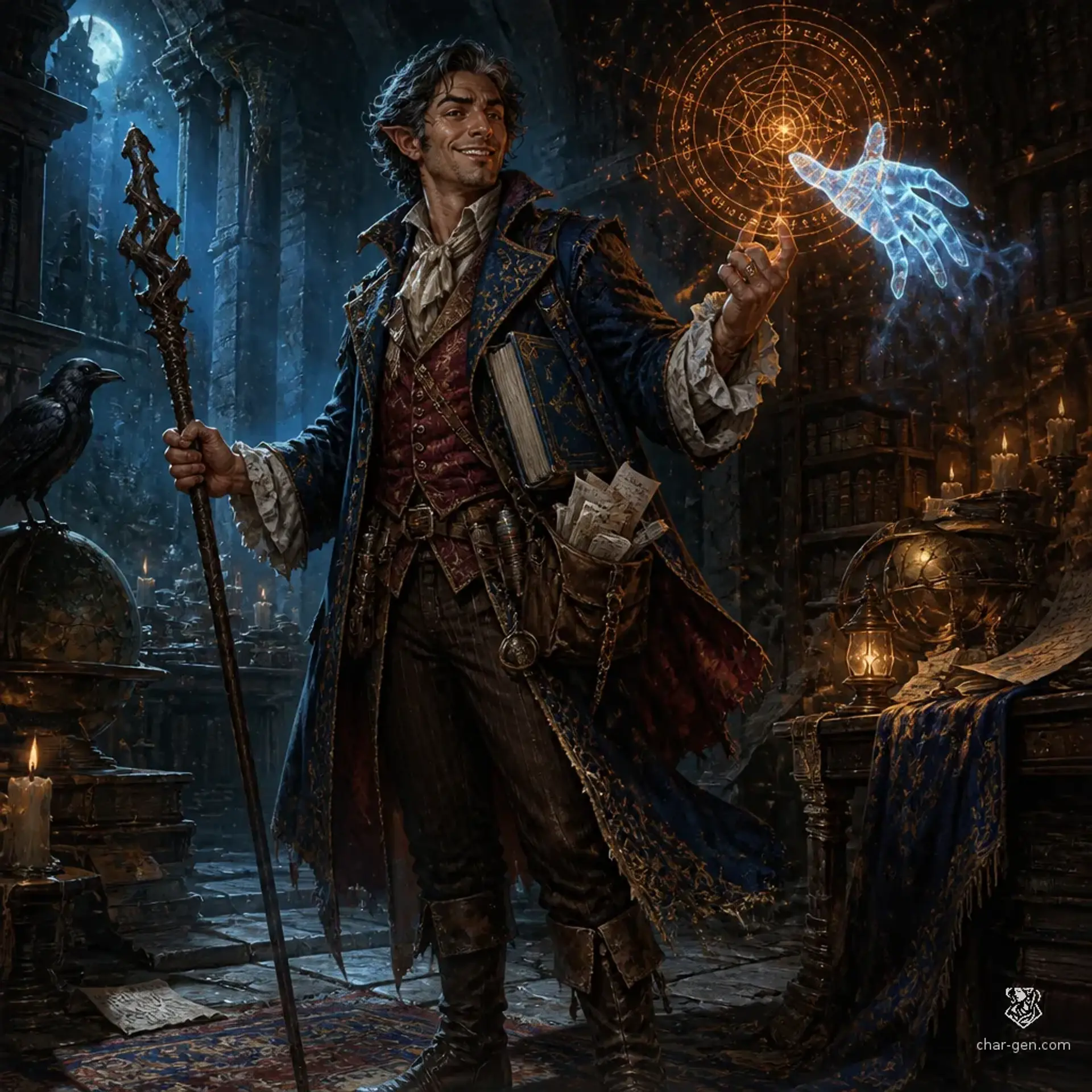 hee hee wizard guy - AI-generated fantasy Character