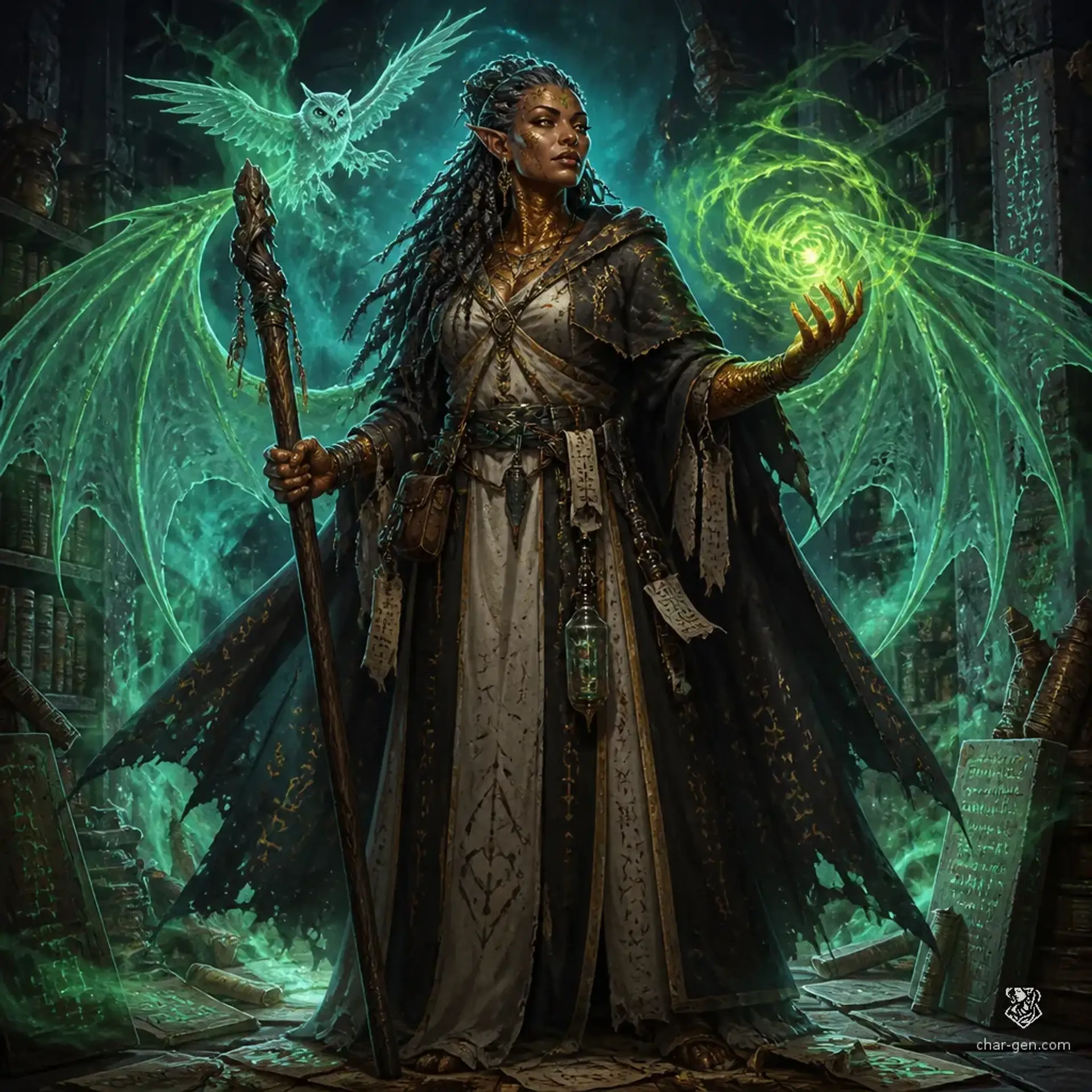 Nimue Adesewa - AI-generated fantasy Character