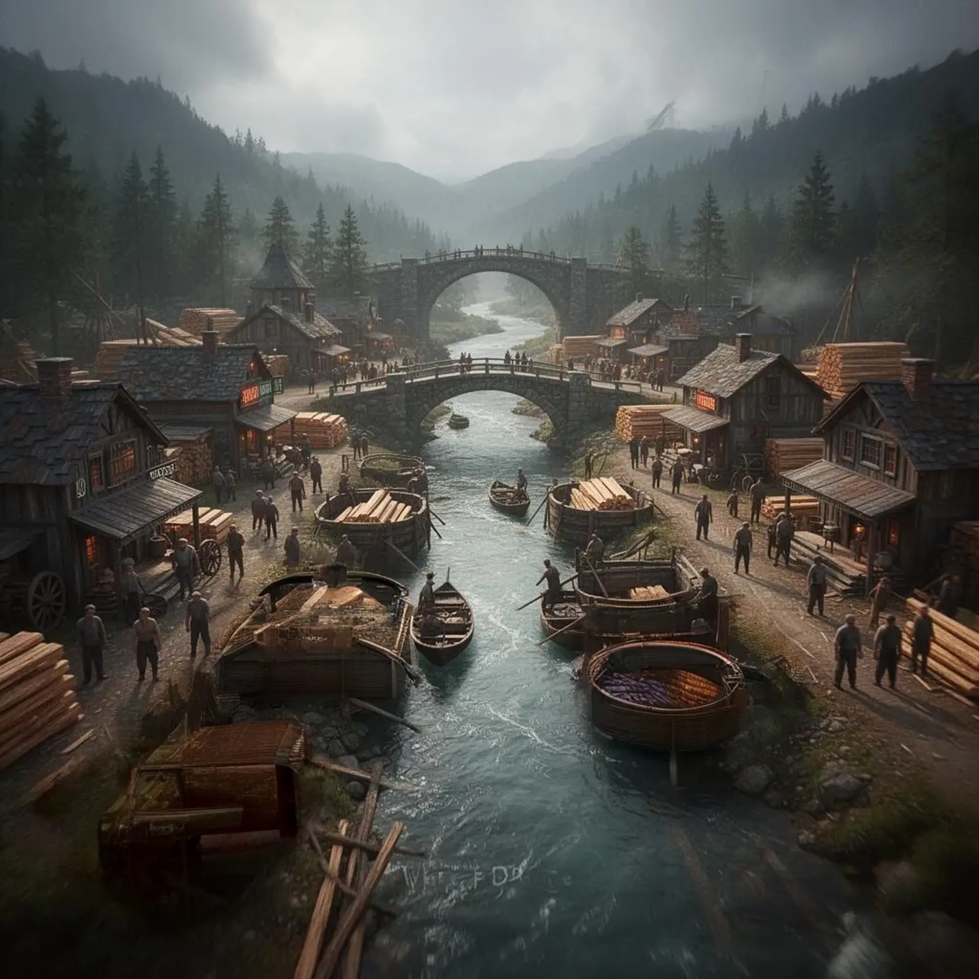 Whitebridge - AI-generated fantasy Settlement