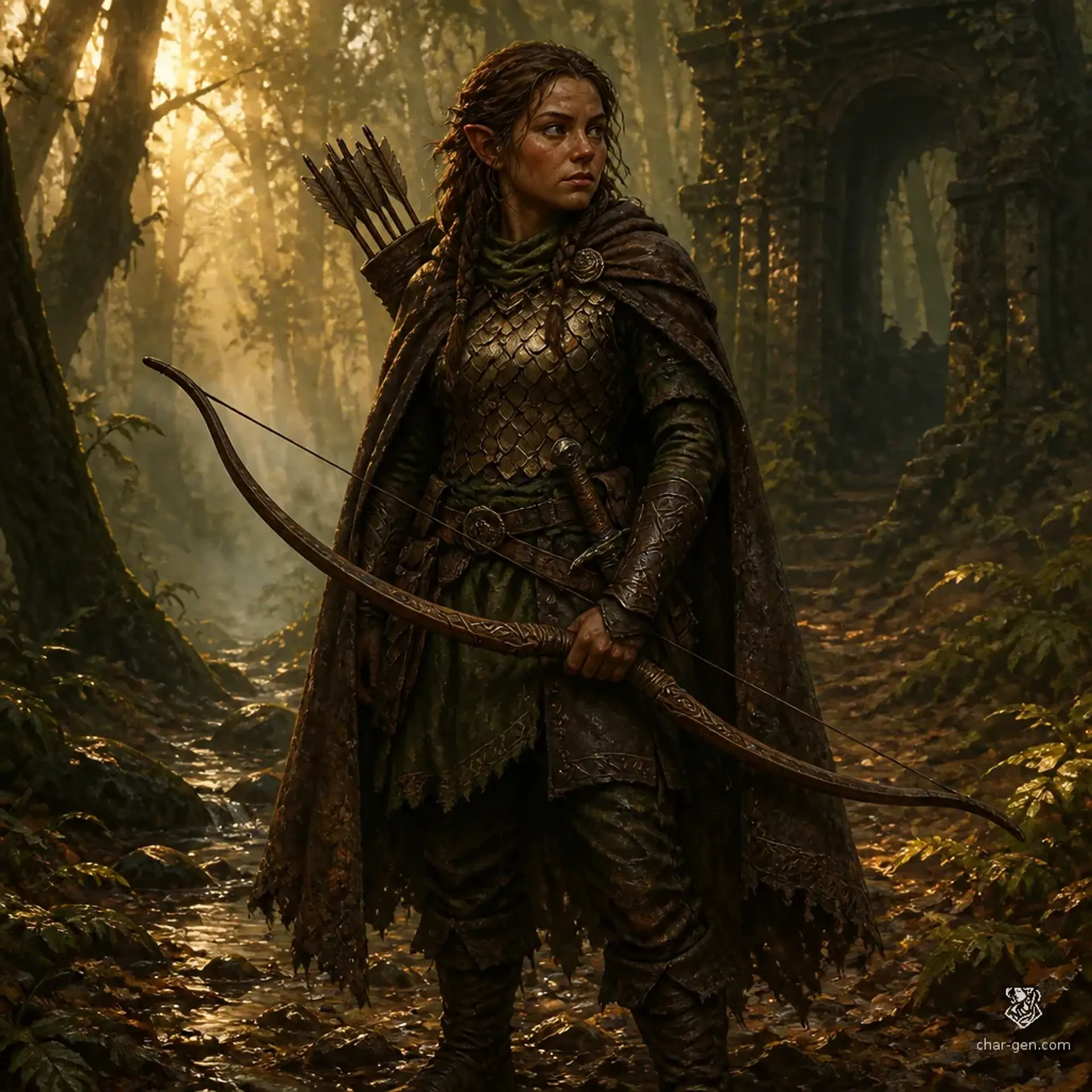 Kaelen Thistletoe - AI-generated fantasy Character