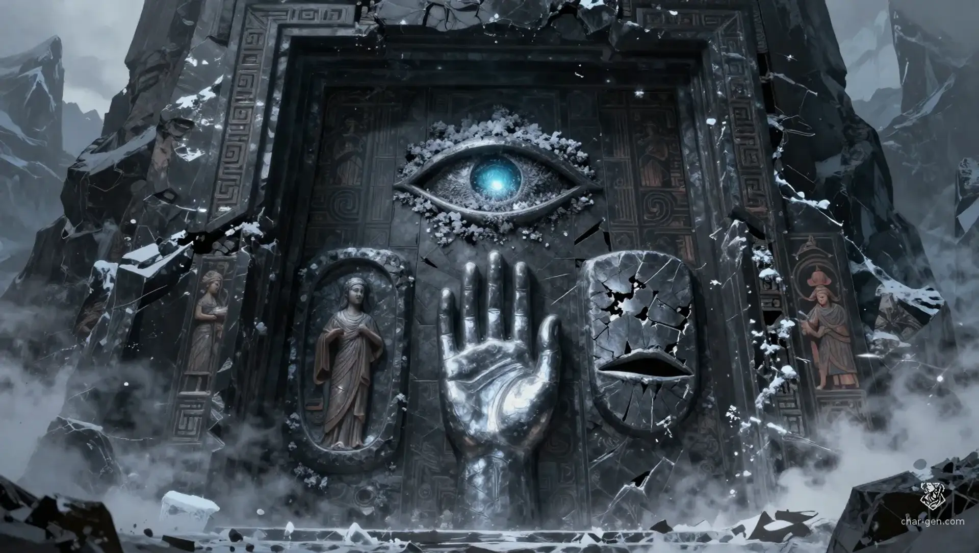 The Door of Silence - AI-generated fantasy Puzzle