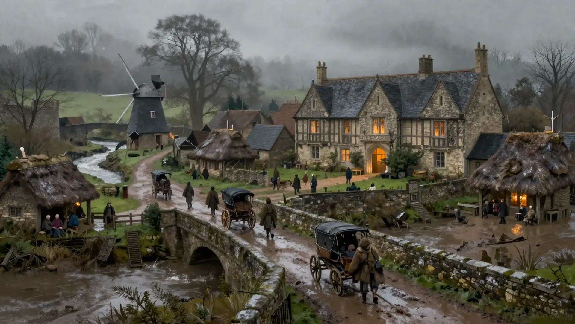 Old Harwick - AI-generated fantasy Settlement