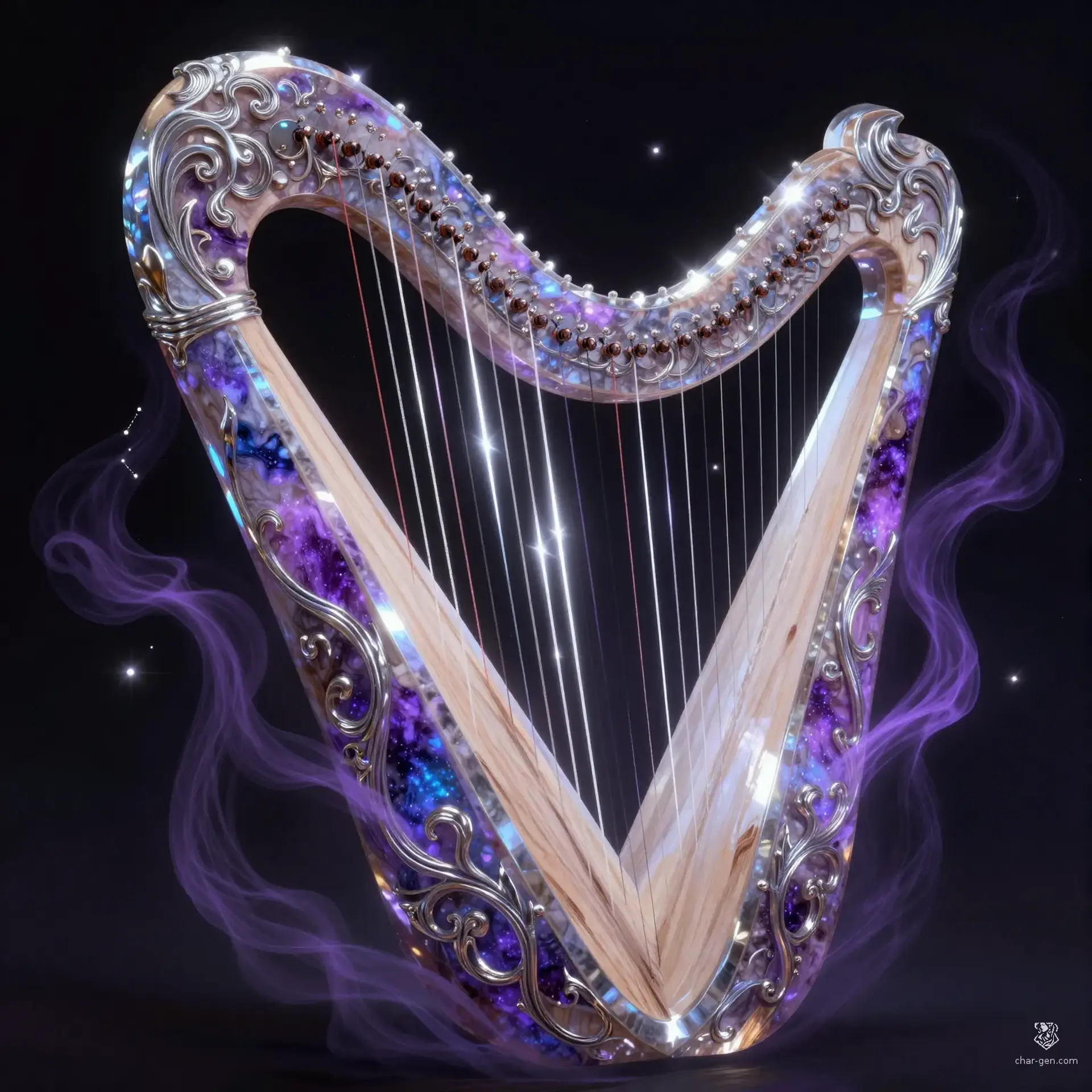 Starbough Lyre - AI-generated fantasy Magic Item
