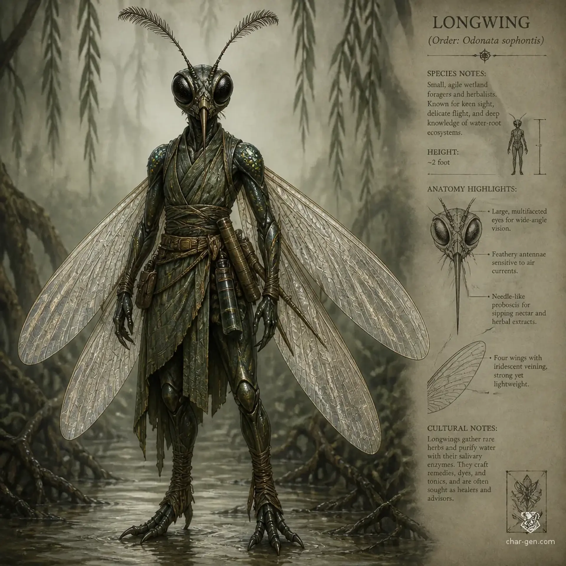 Longwing - AI-generated fantasy Species
