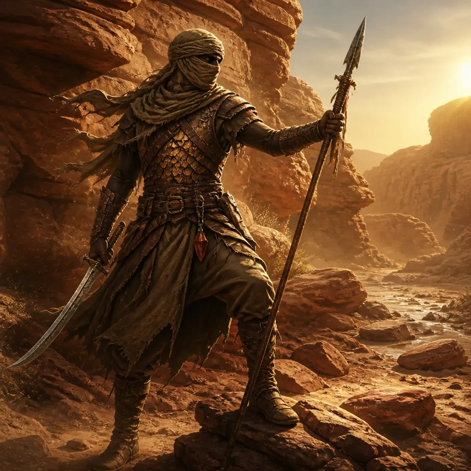 Mercenary Guard - AI-generated fantasy Monster