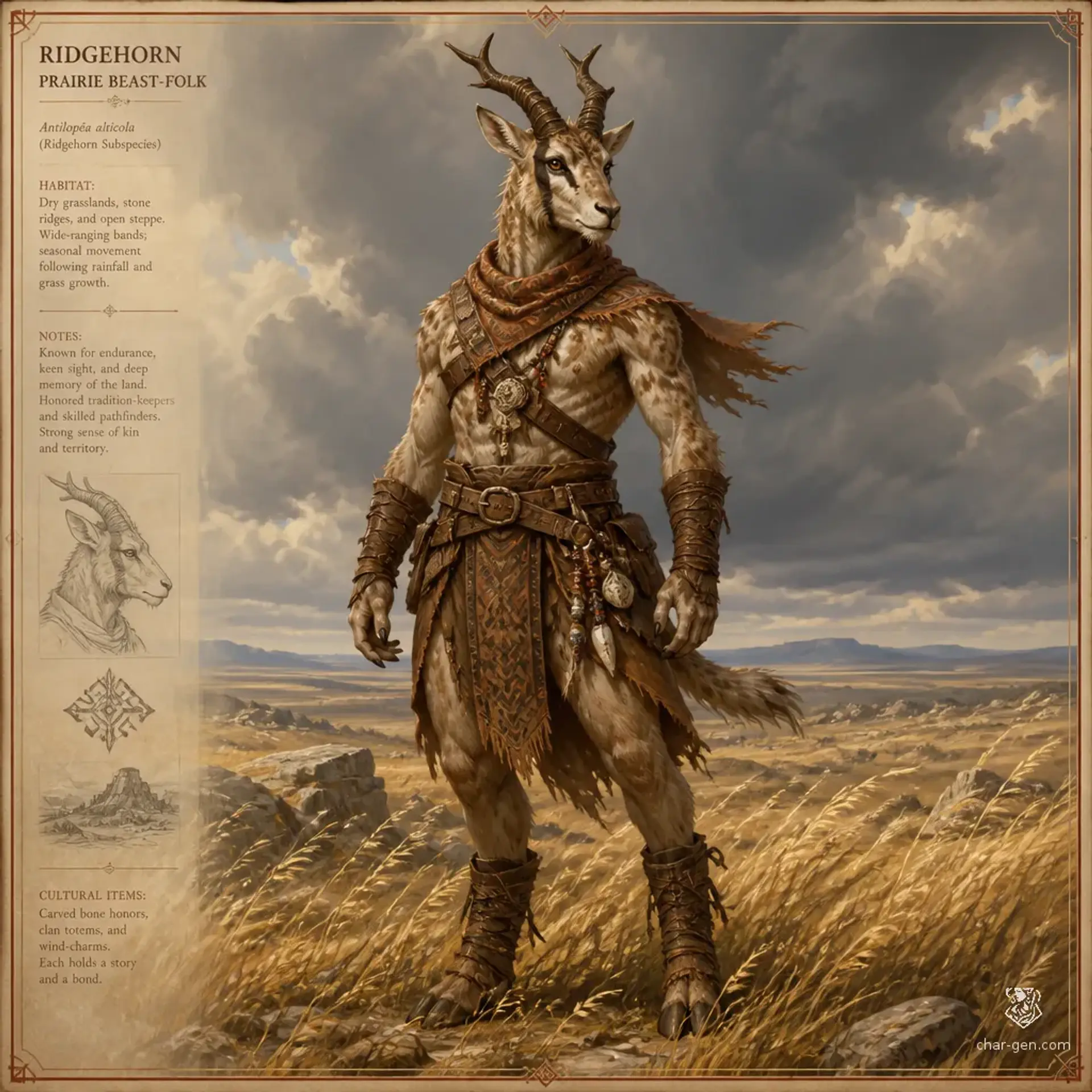 Prairie Striders - AI-generated fantasy Species