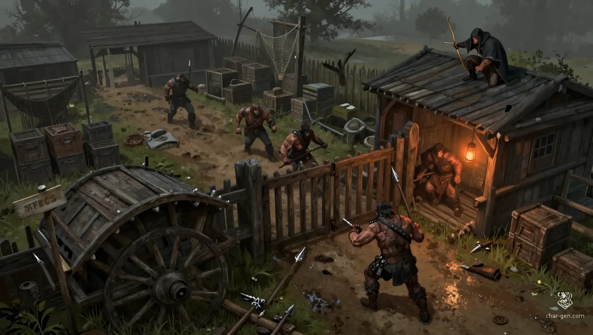 Hold the Yard Before They Get Inside - AI-generated fantasy Encounter