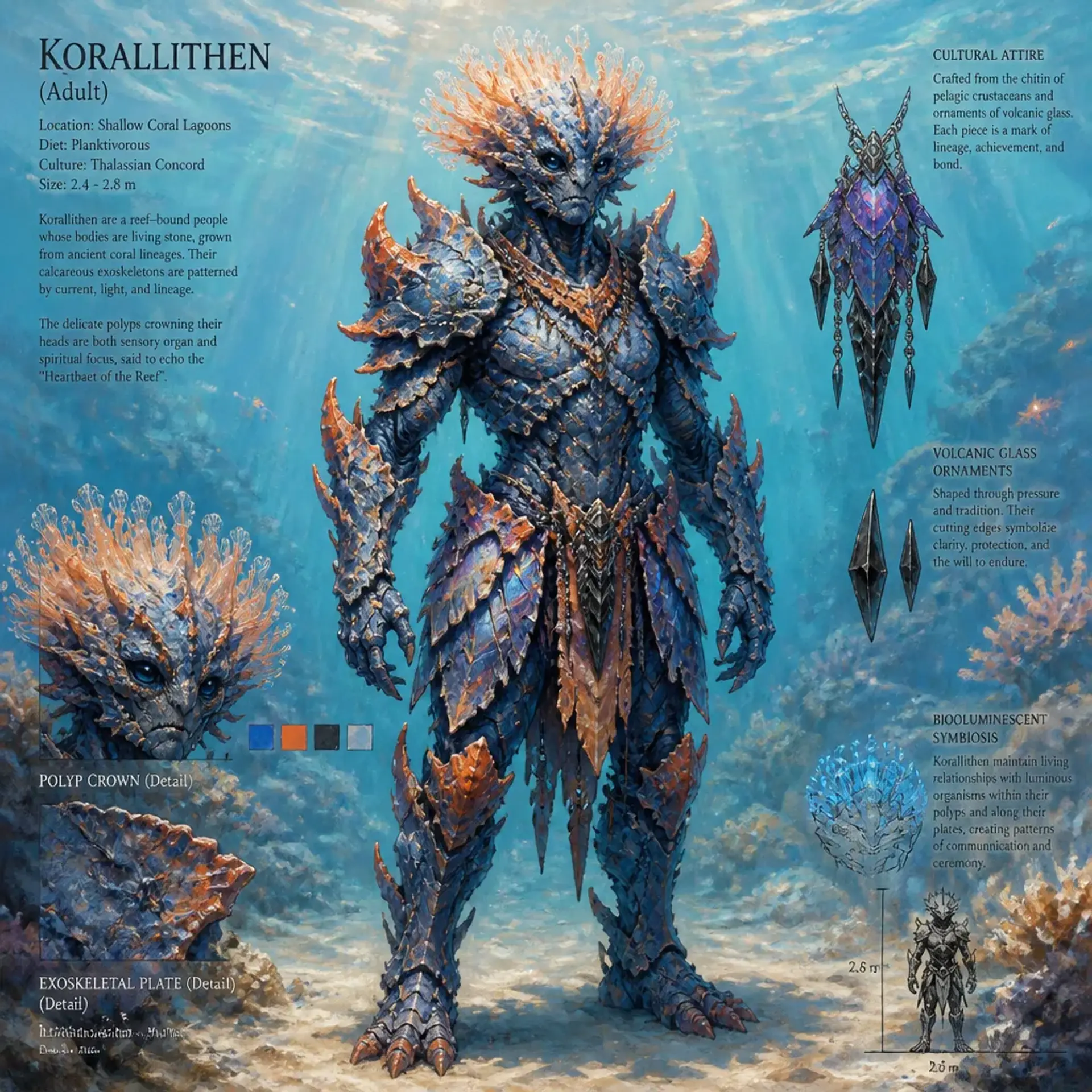 Korallithen - AI-generated fantasy Species
