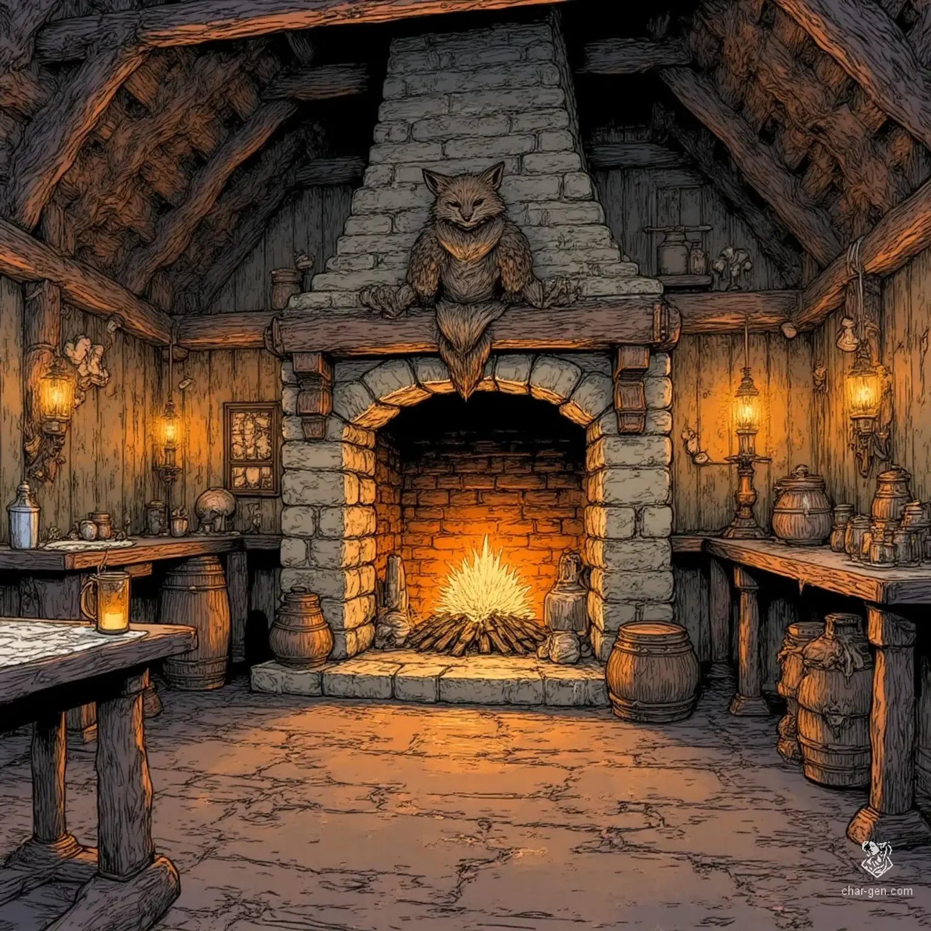 The Hearth & Haggard - AI-generated fantasy Tavern