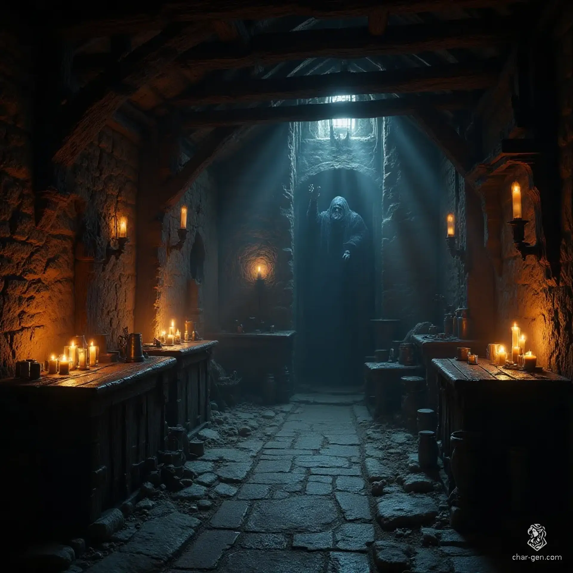 The Black Veil - AI-generated fantasy Tavern