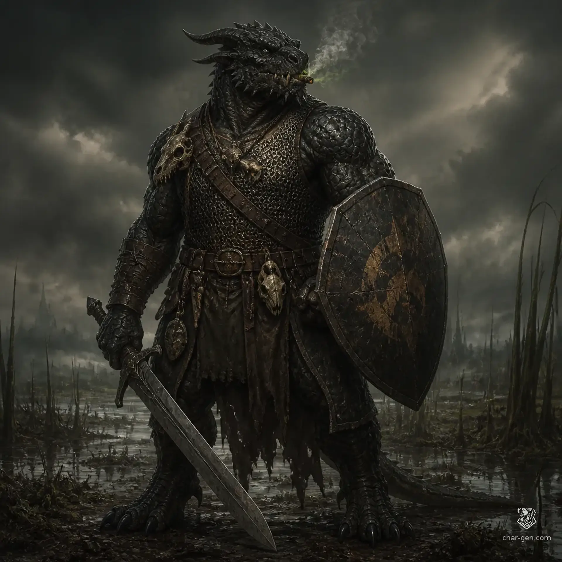 Trolganar Kroxicaan - AI-generated fantasy Character