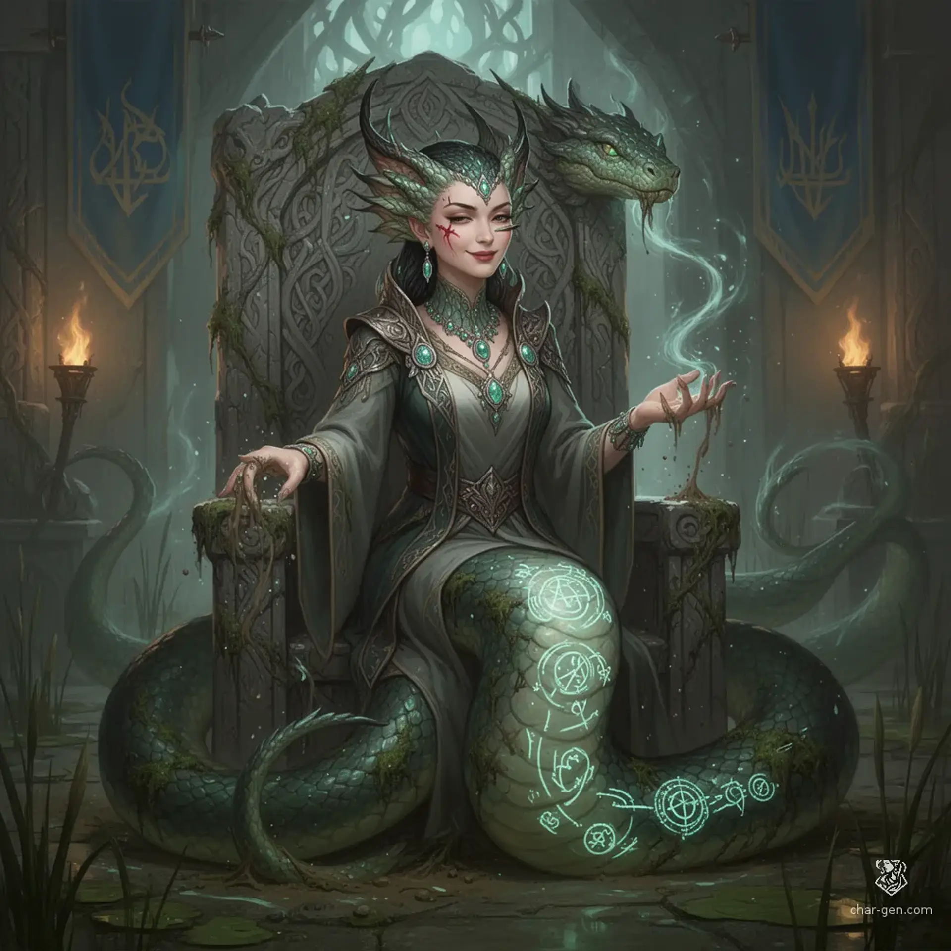 Grand Duchess Aldam Alfidiyu - AI-generated fantasy NPC